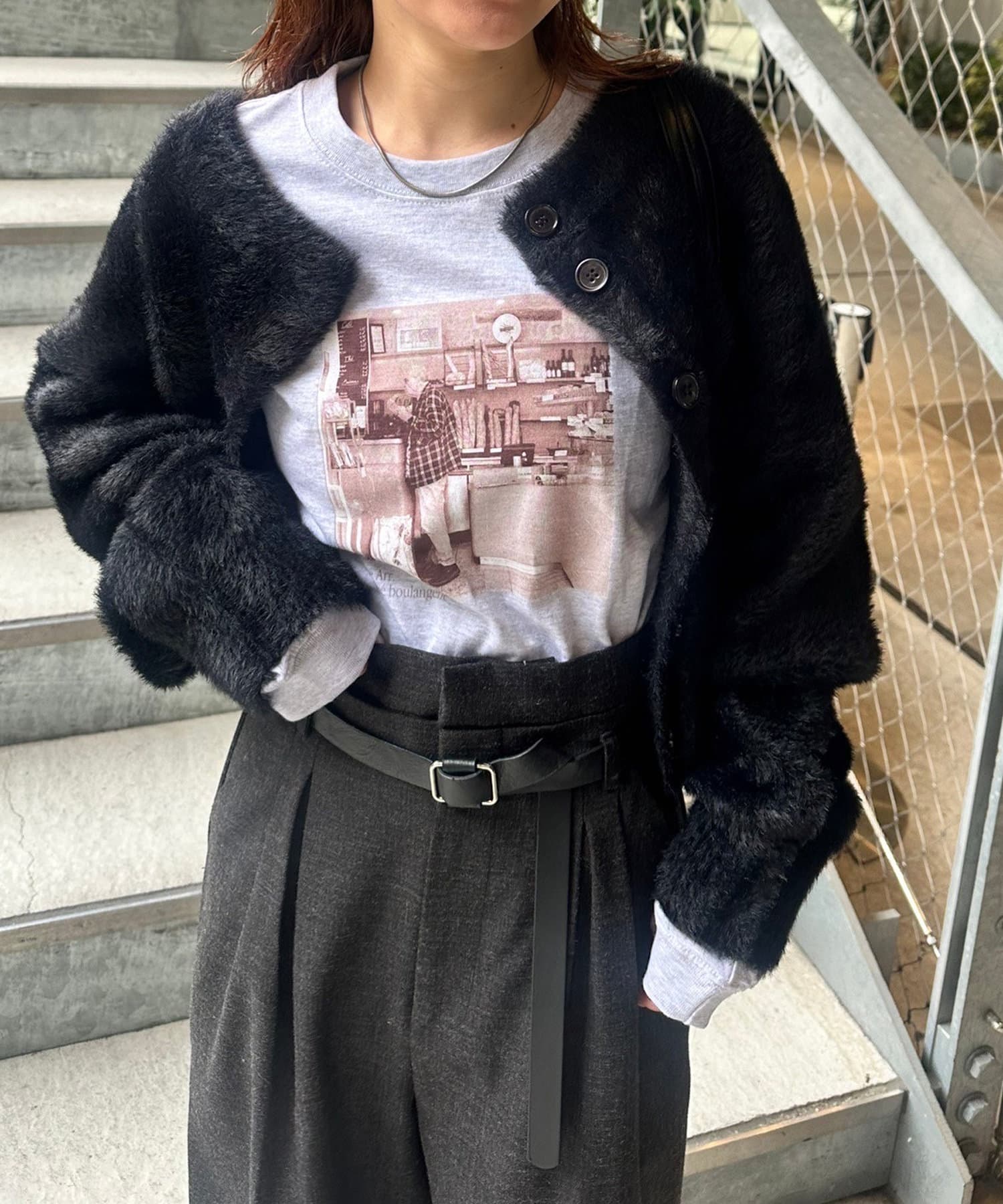 OUTLET(アウトレット) 【mystic】PARISフォトロングTシャツ