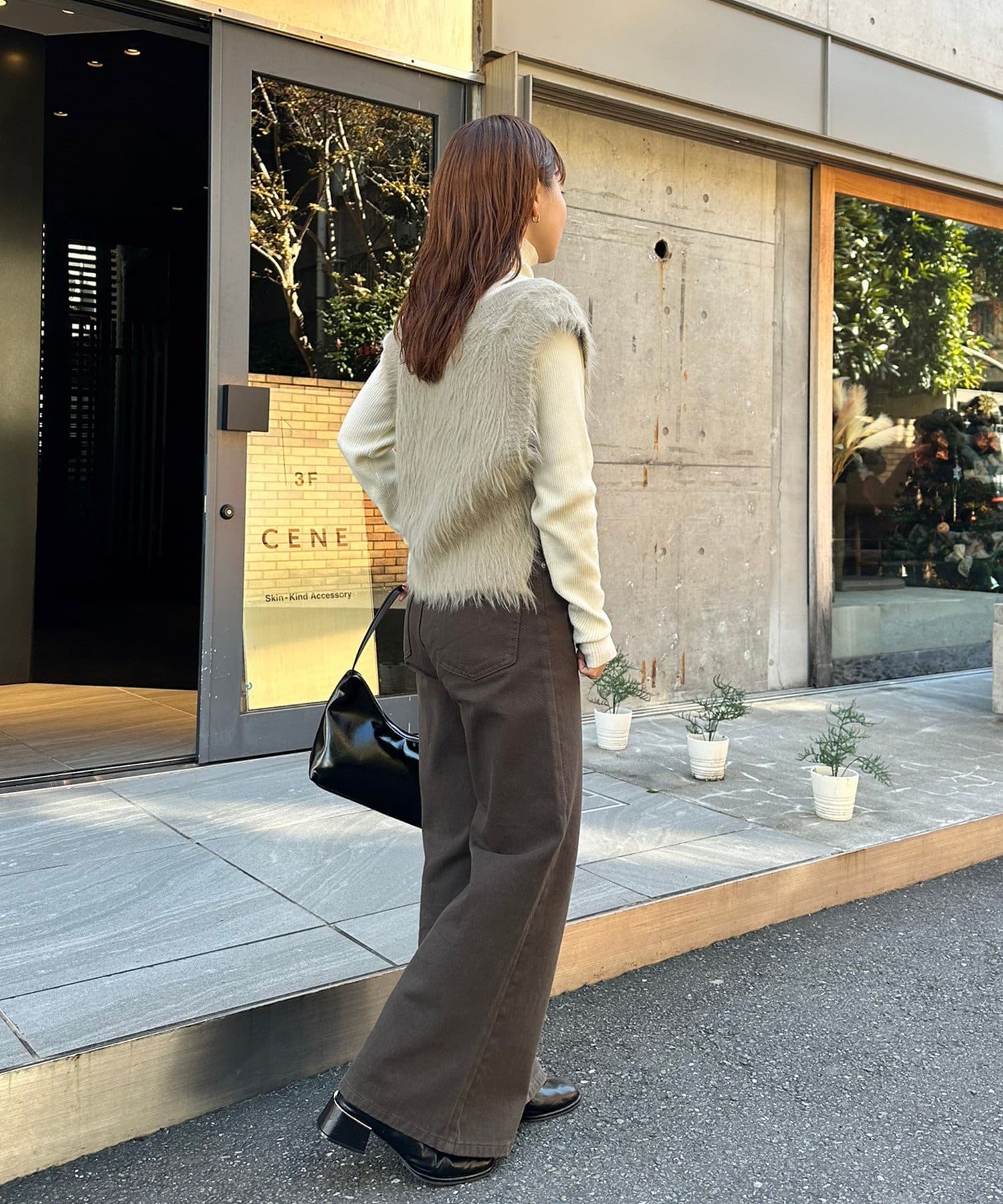 OUTLET(アウトレット) 【mystic】ラメシャギーニットベスト