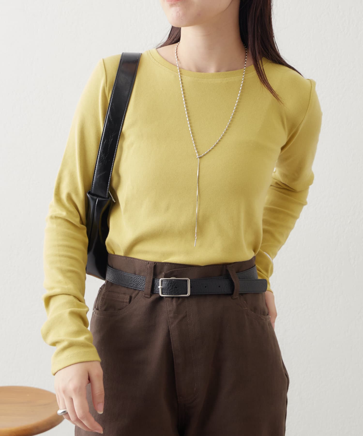 OUTLET(アウトレット) 【mystic】クルーカラーロングTシャツ