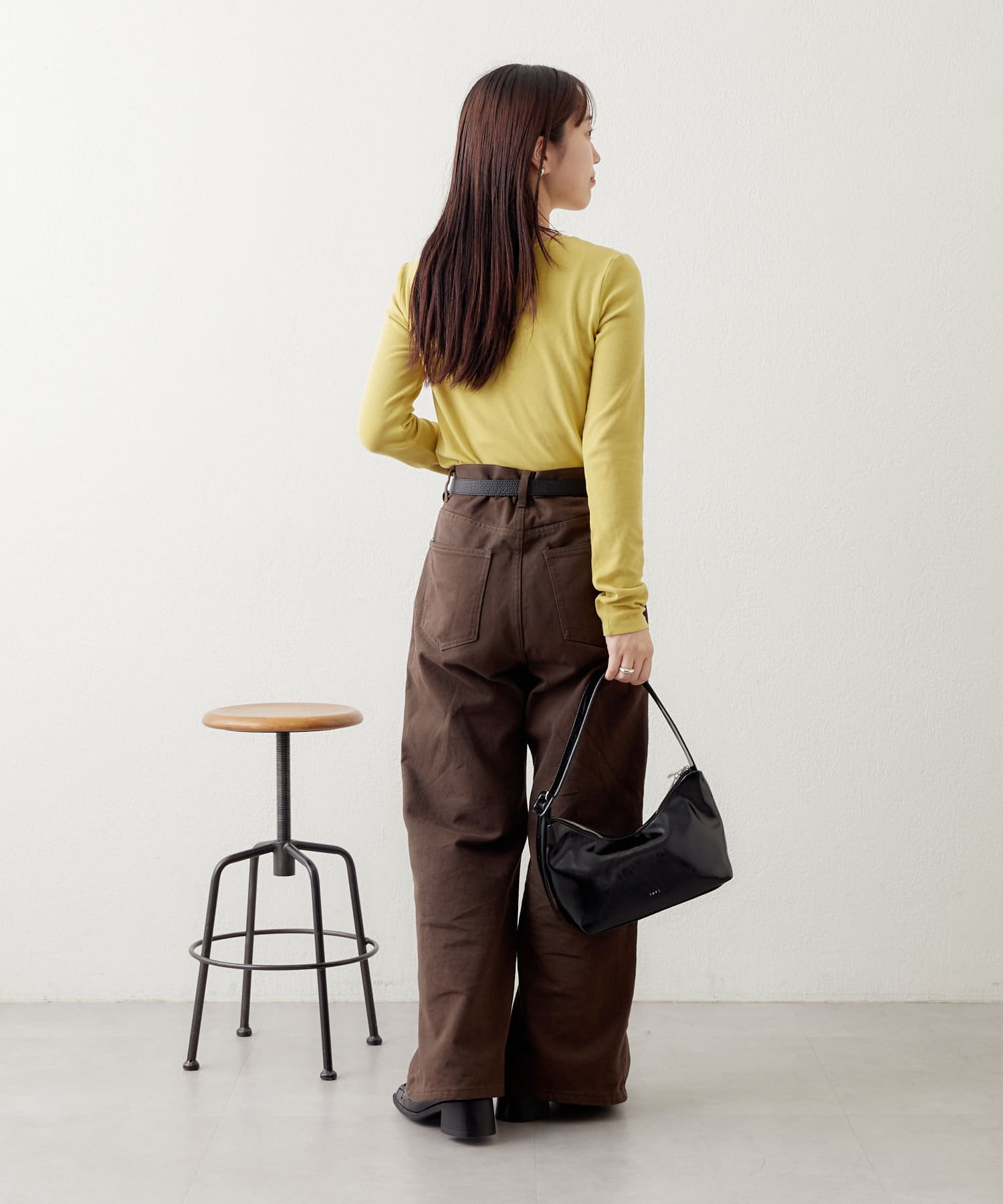 OUTLET(アウトレット) 【mystic】クルーカラーロングTシャツ