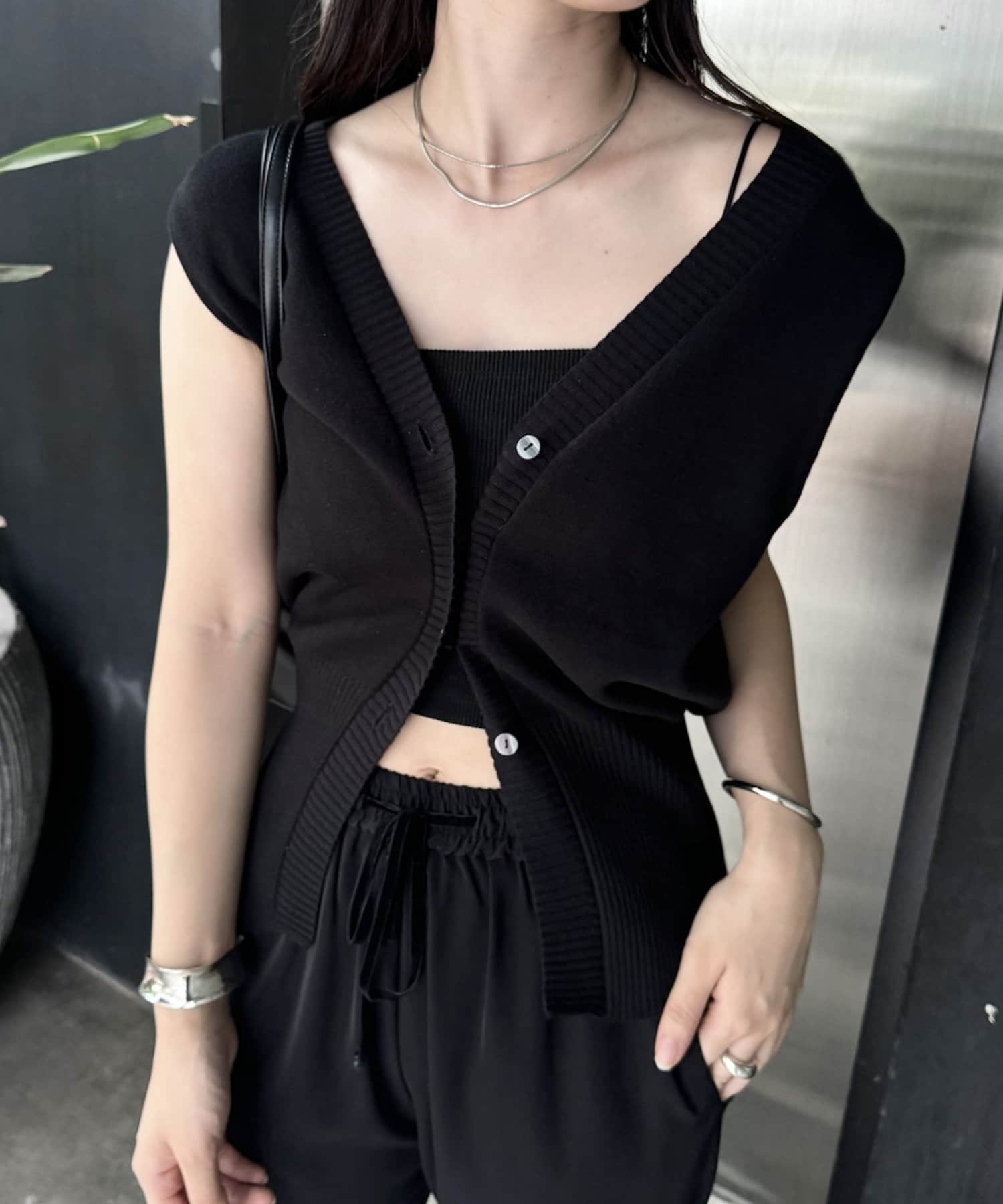 OUTLET(アウトレット) 【mystic】エアリーニットベスト