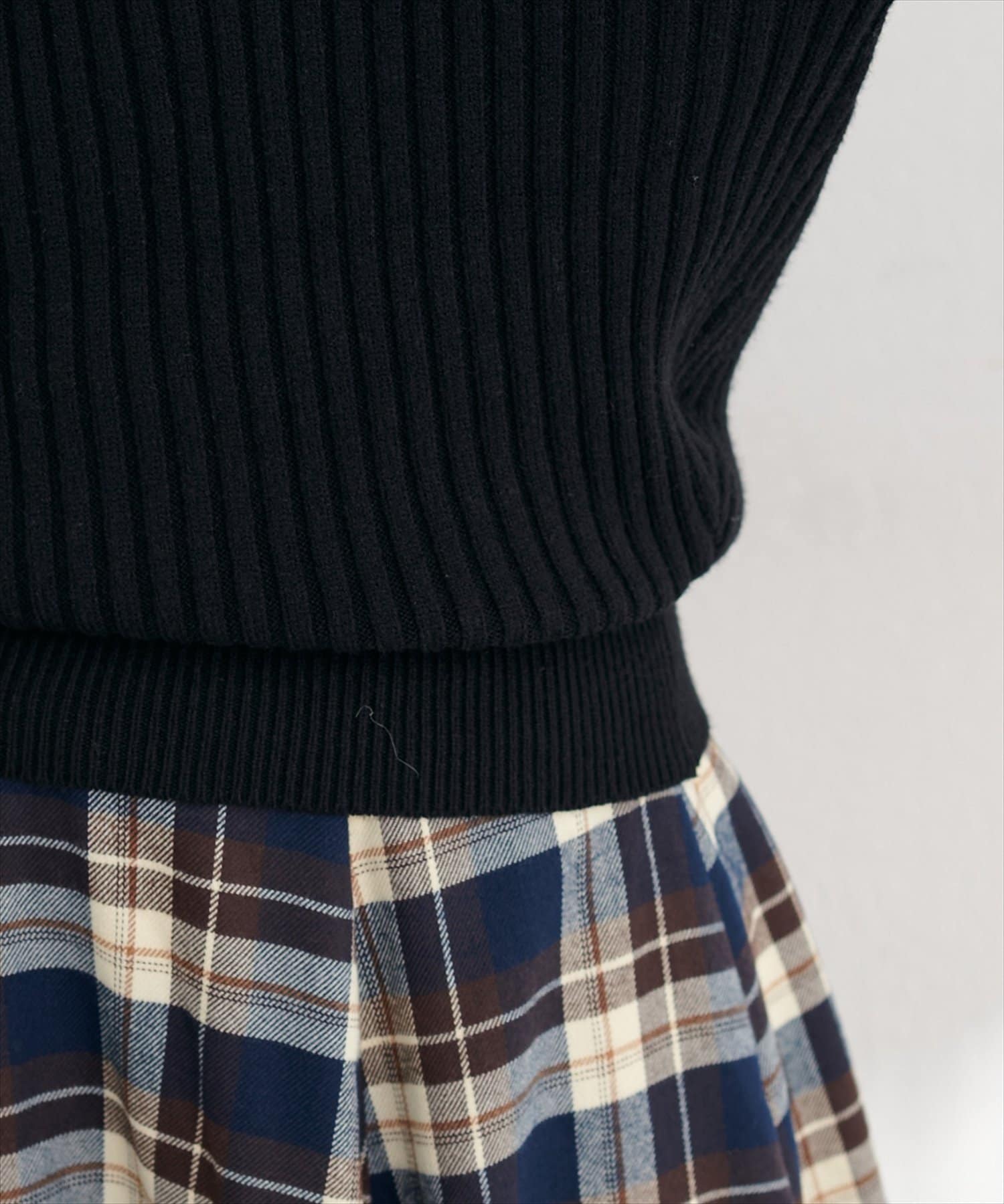 natural couture(ナチュラルクチュール) もちもちワイドリブぽわ袖ニット