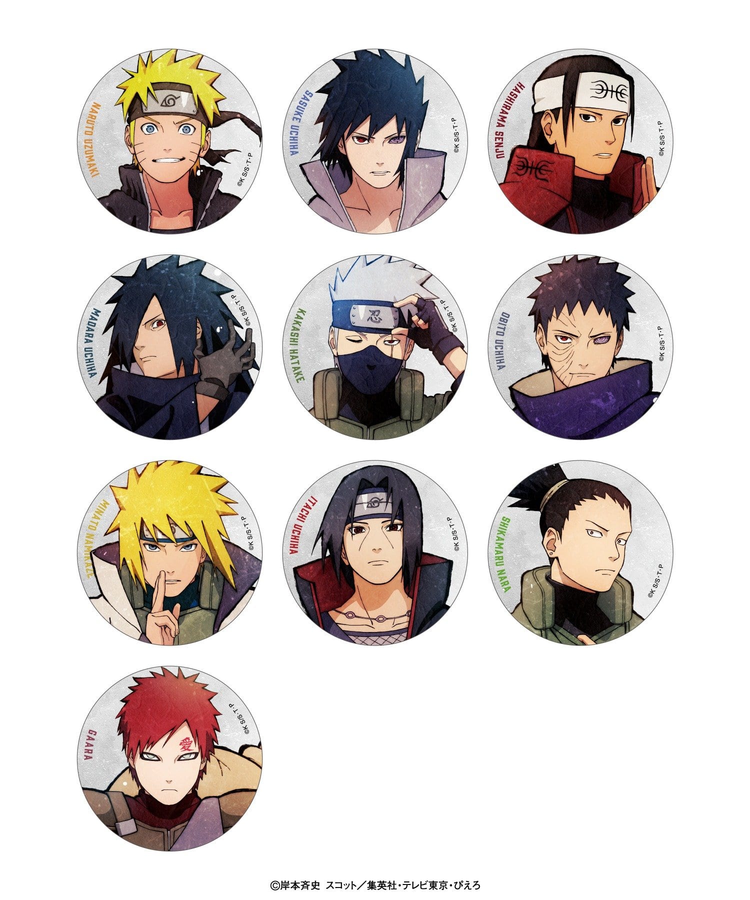 NARUTO うちはオビト 缶バッジ 3点 ベースヤードトーキョー NARUTO うちはオビト 缶バッジ 3点 ベースヤードトーキョー
