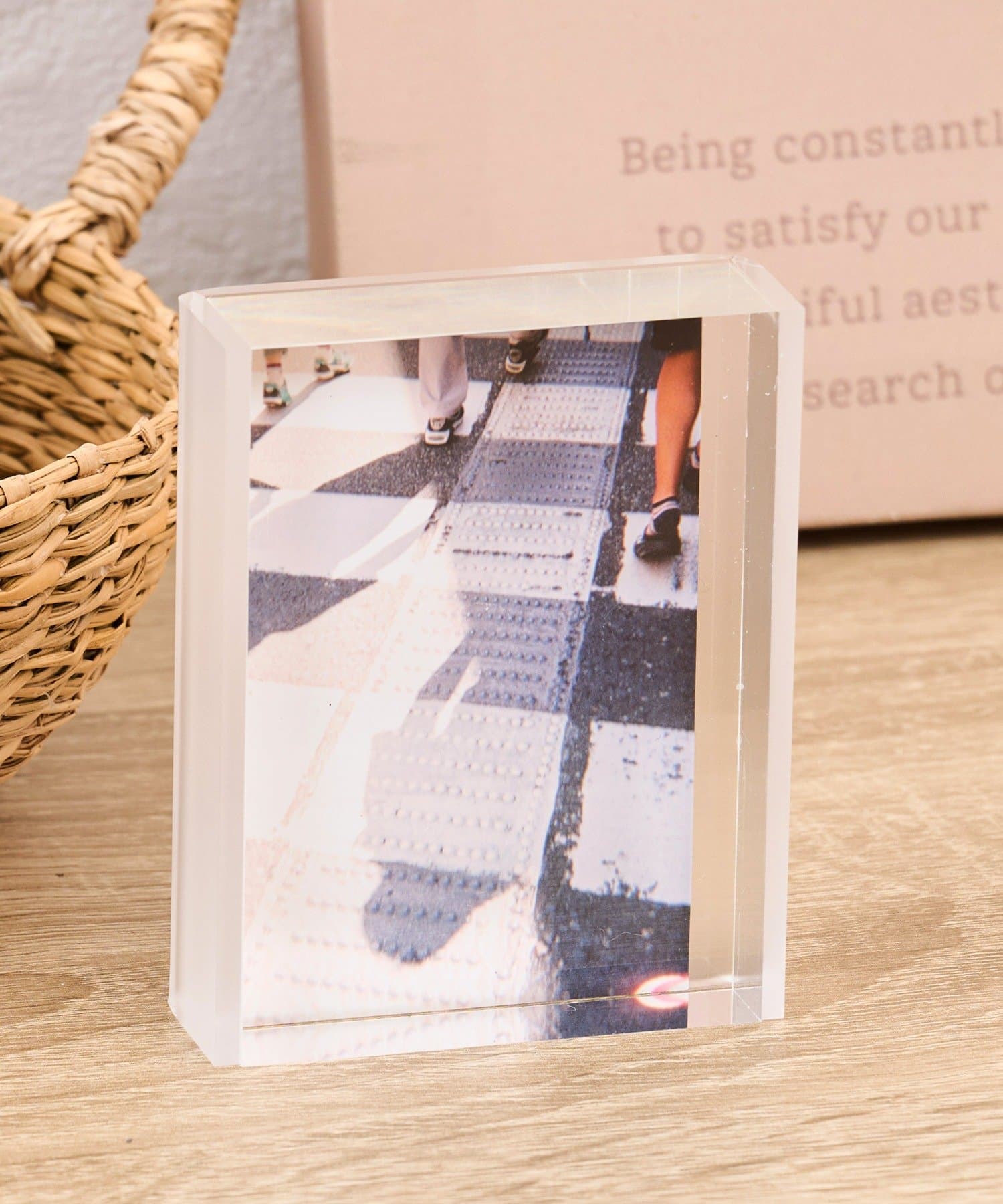 3COINS(スリーコインズ) クリアスライドフォトフレームL判ハーフ