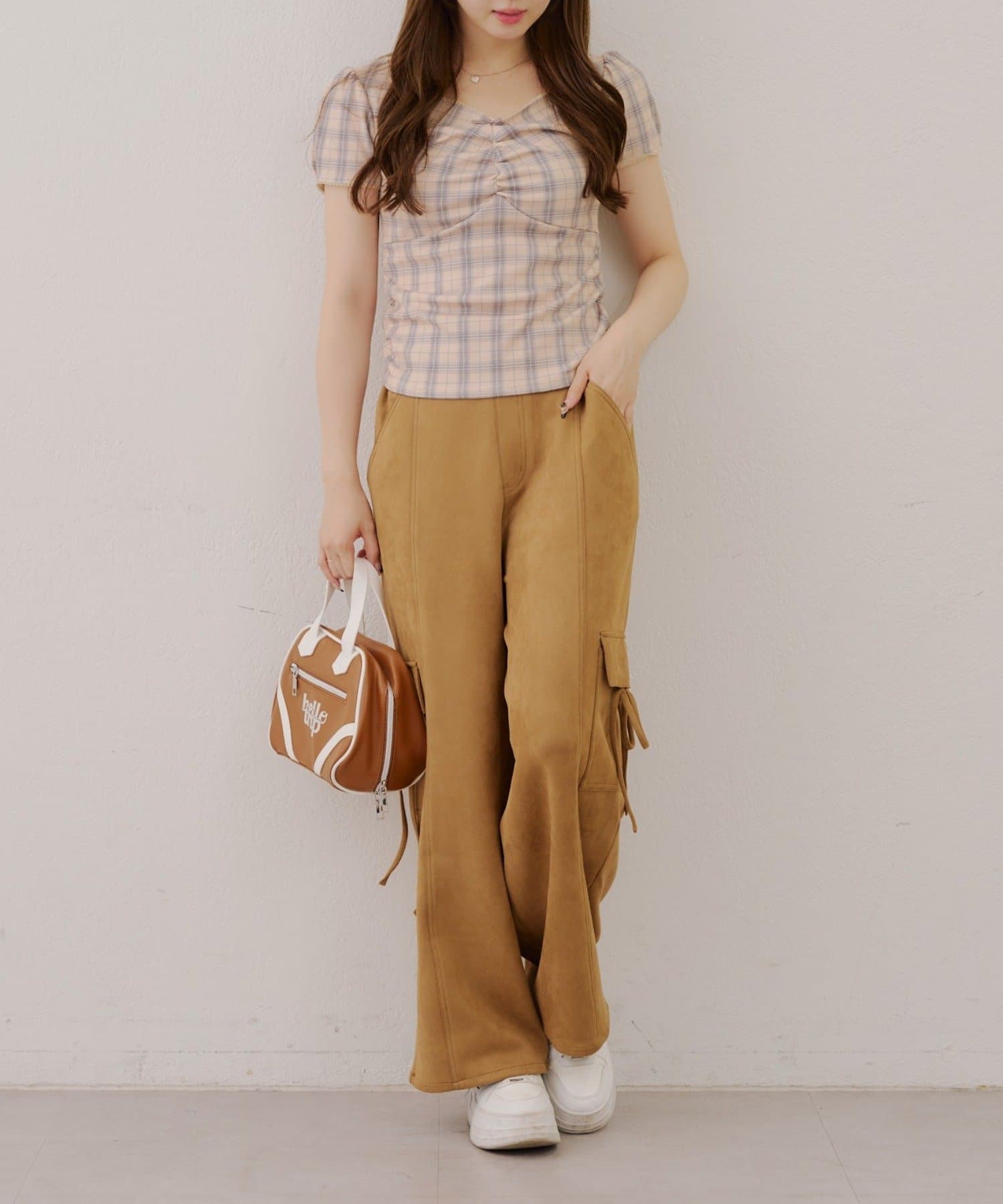 NICE CLAUP / OLIVE des OLIVE OUTLET(ナイスクラップ  / オリーブ デ オリーブ アウトレット) 【RMAF】リボンカーゴパンツ