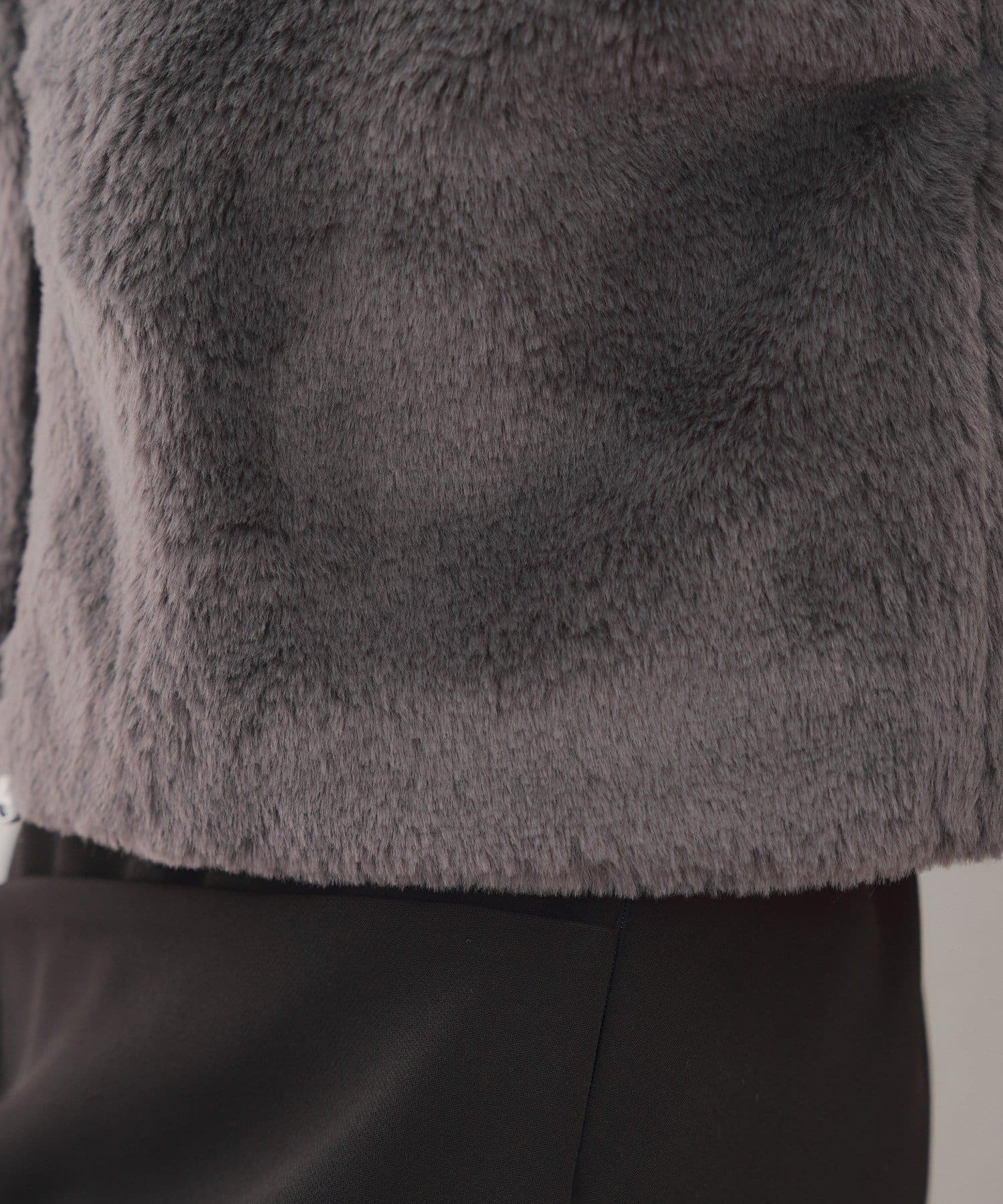 NICE CLAUP / OLIVE des OLIVE OUTLET(ナイスクラップ  / オリーブ デ オリーブ アウトレット) 【RMAF】ラビット風ファーWZIPベスト