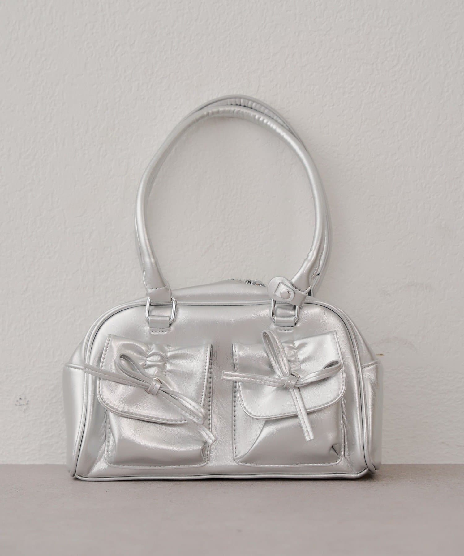 NICE CLAUP / OLIVE des OLIVE OUTLET(ナイスクラップ  / オリーブ デ オリーブ アウトレット) 【RMAF】リボン2ポケット付ボストンbag