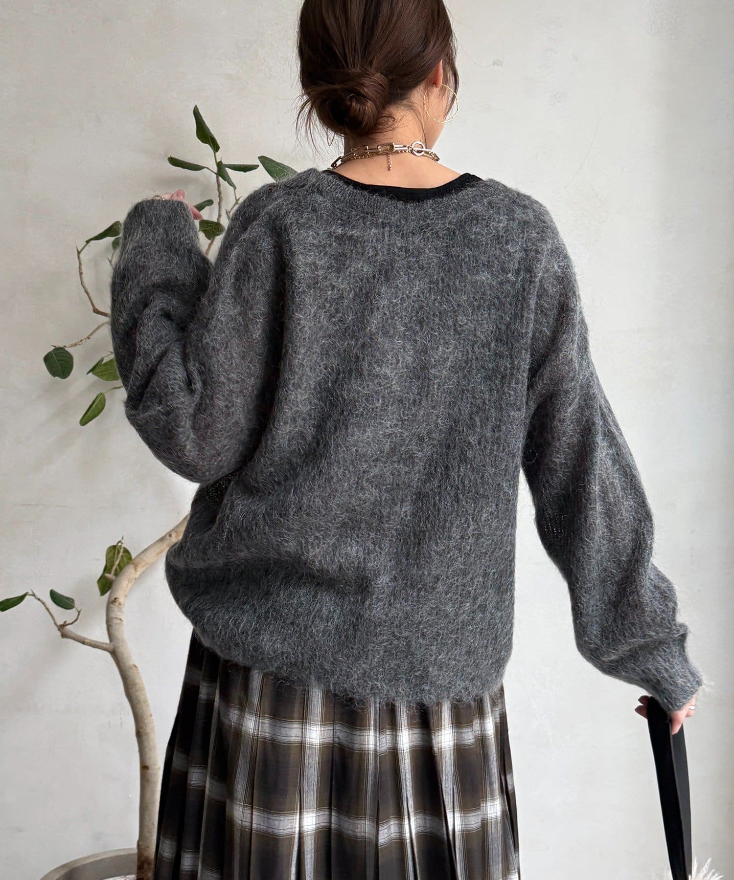 DOUDOU(ドゥドゥ) 【完売カラー再追加！】起毛モヘヤスキッパープルオーバー