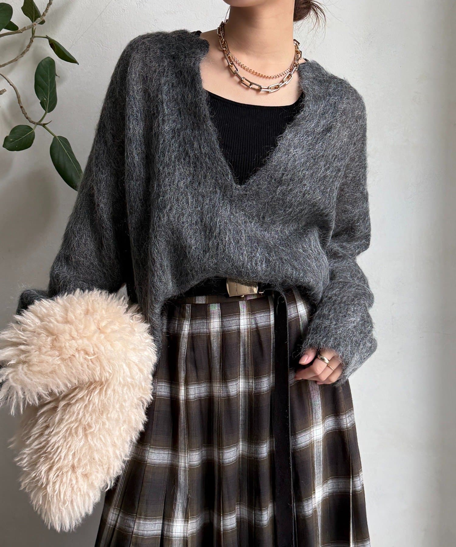 DOUDOU(ドゥドゥ) 【完売カラー再追加！】起毛モヘヤスキッパープルオーバー