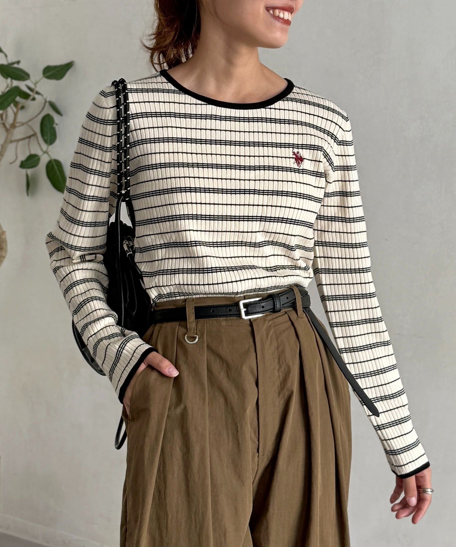 CPCM(シーピーシーエム) 【U.S. POLO ASSN.】クルーネックリブニット