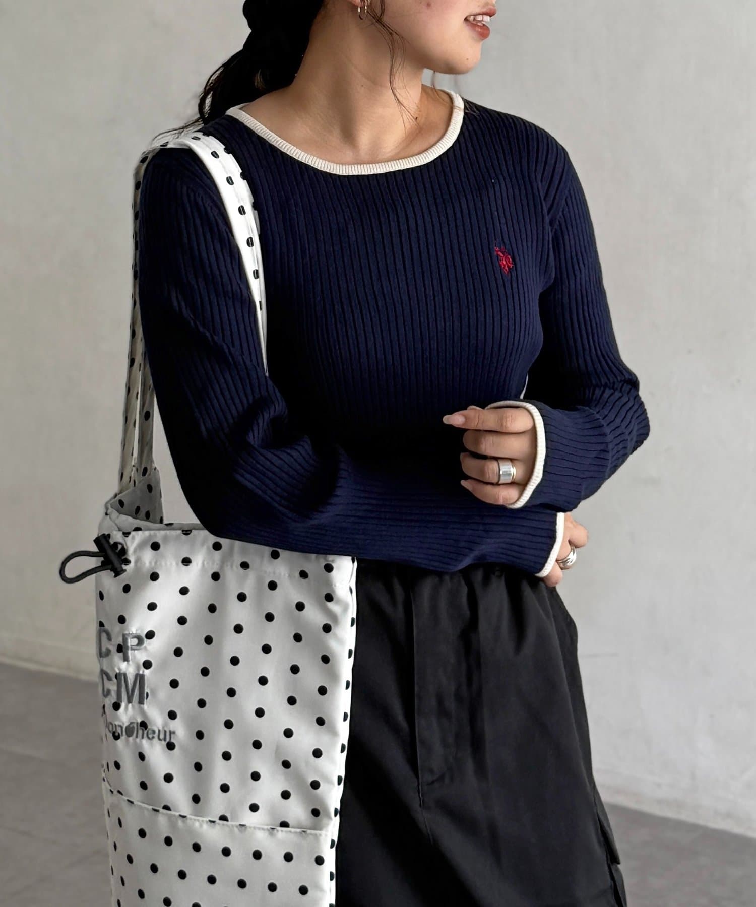 CPCM(シーピーシーエム) 【U.S. POLO ASSN.】クルーネックリブニット