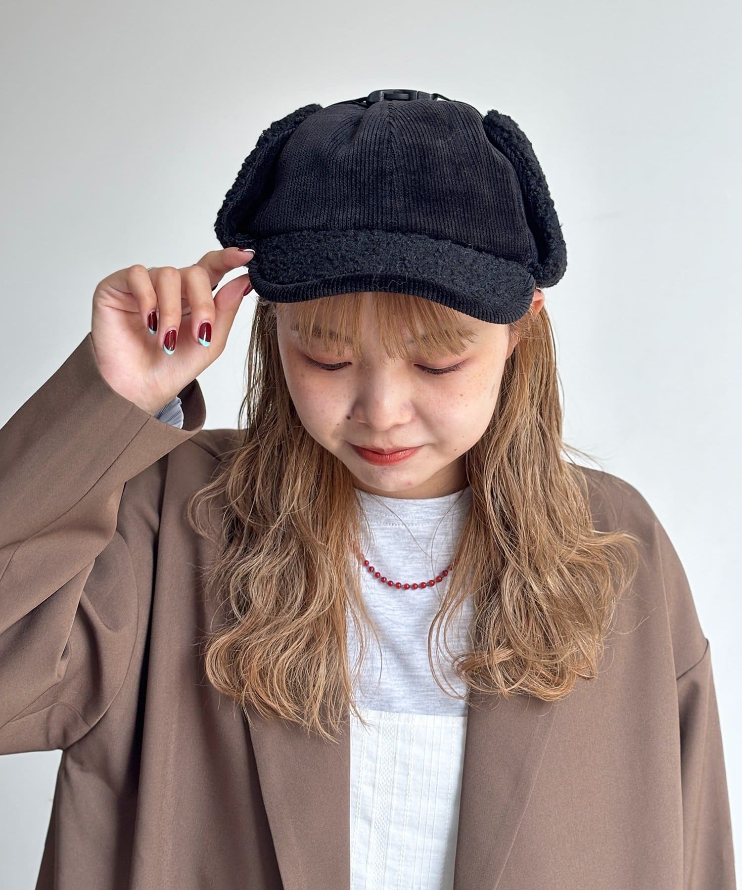 CPCM(シーピーシーエム) コーデュロイフライトキャップ