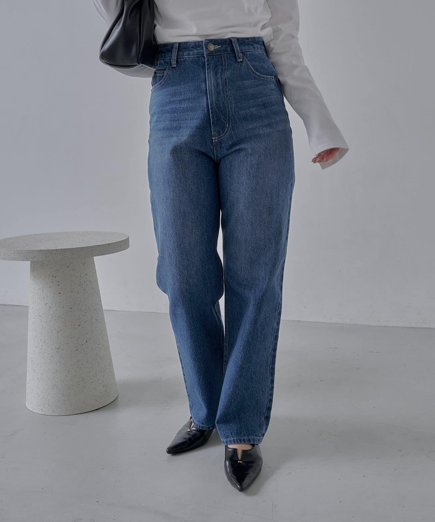 CAPRICIEUX LE'MAGE(カプリシュレマージュ) 【新色/人気アイテムがアップグレード】13ozハイウエストストレートデニム