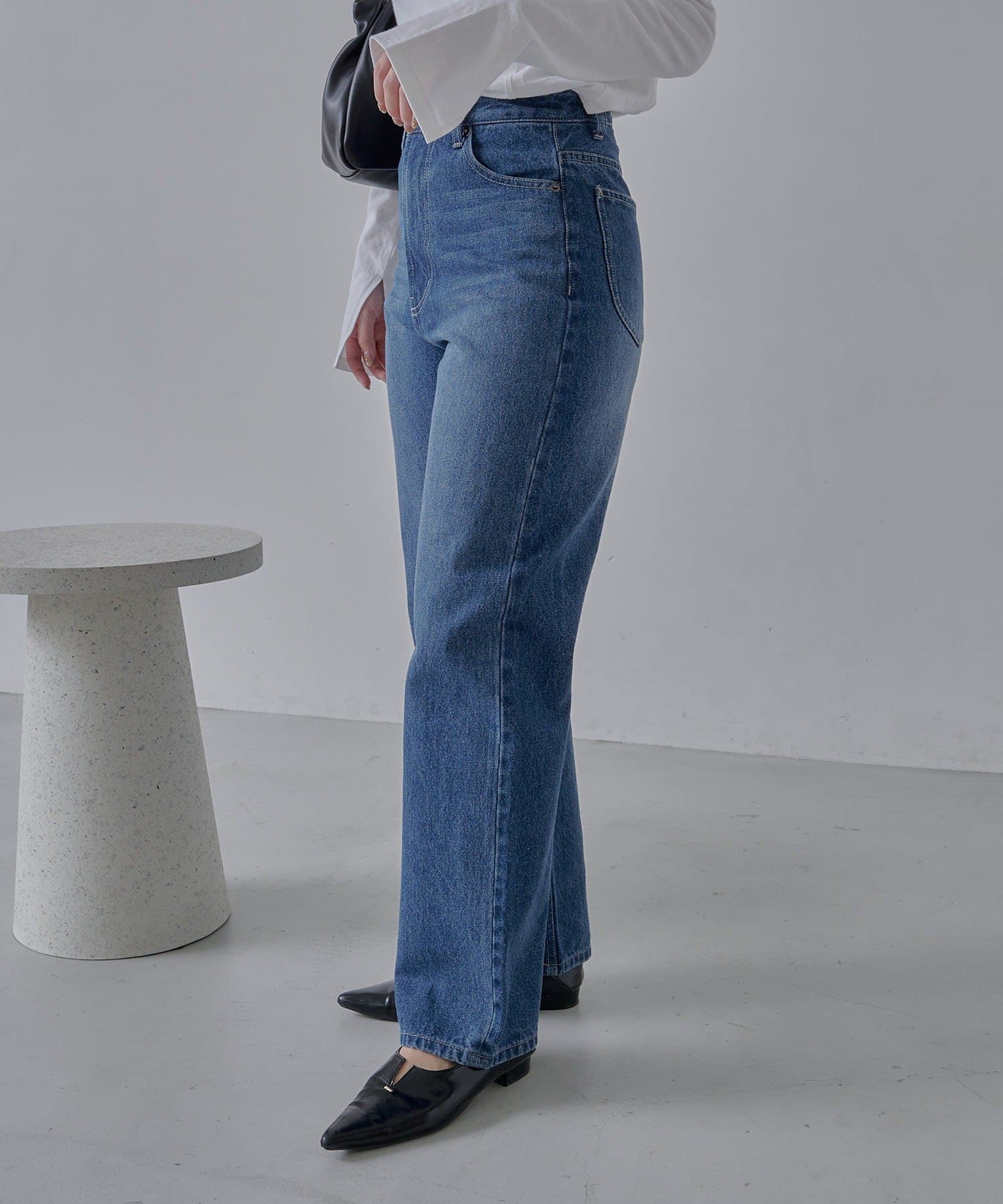 CAPRICIEUX LE'MAGE(カプリシュレマージュ) 【新色/人気アイテムがアップグレード】13ozハイウエストストレートデニム