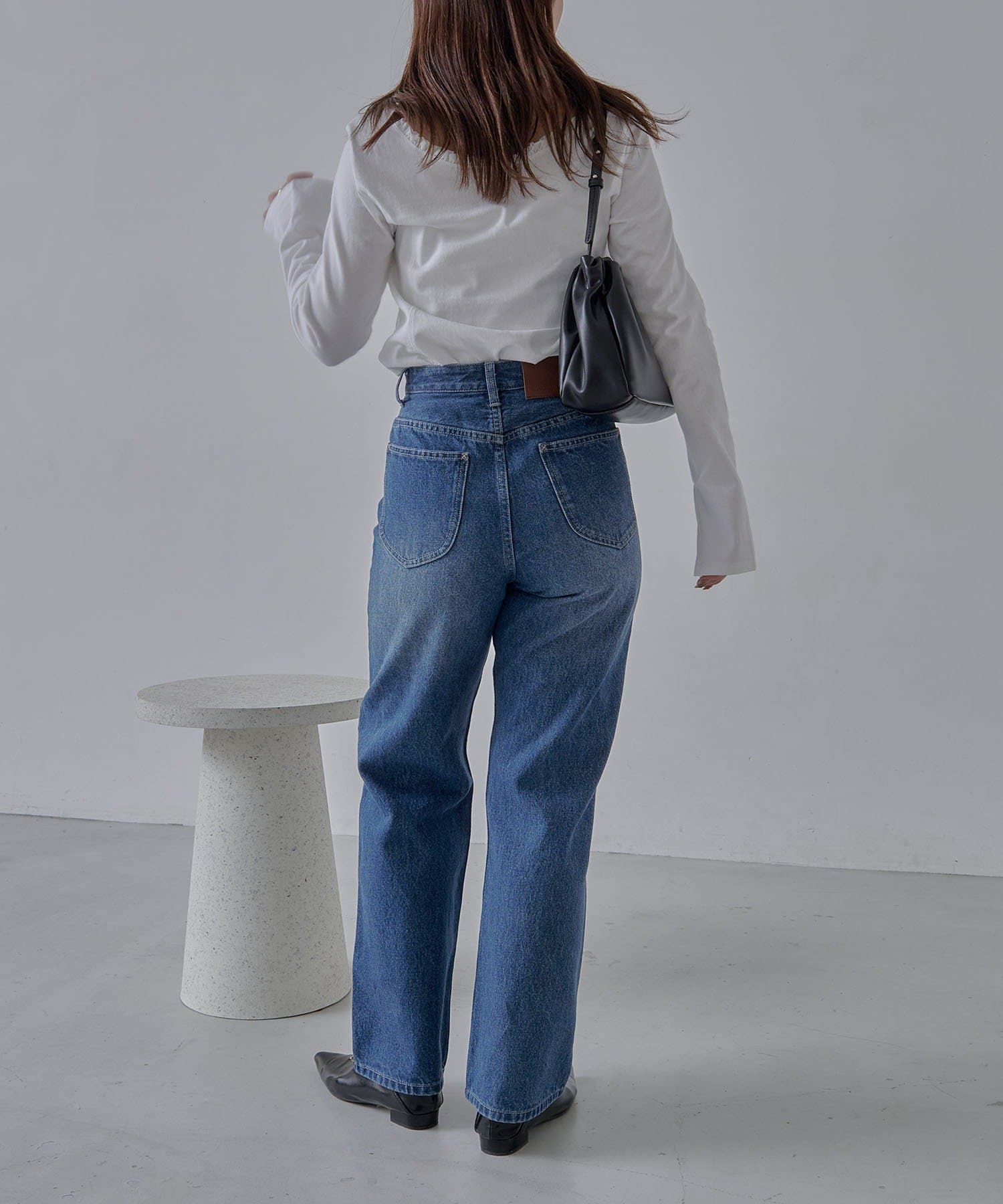 CAPRICIEUX LE'MAGE(カプリシュレマージュ) 【新色/人気アイテムがアップグレード】13ozハイウエストストレートデニム