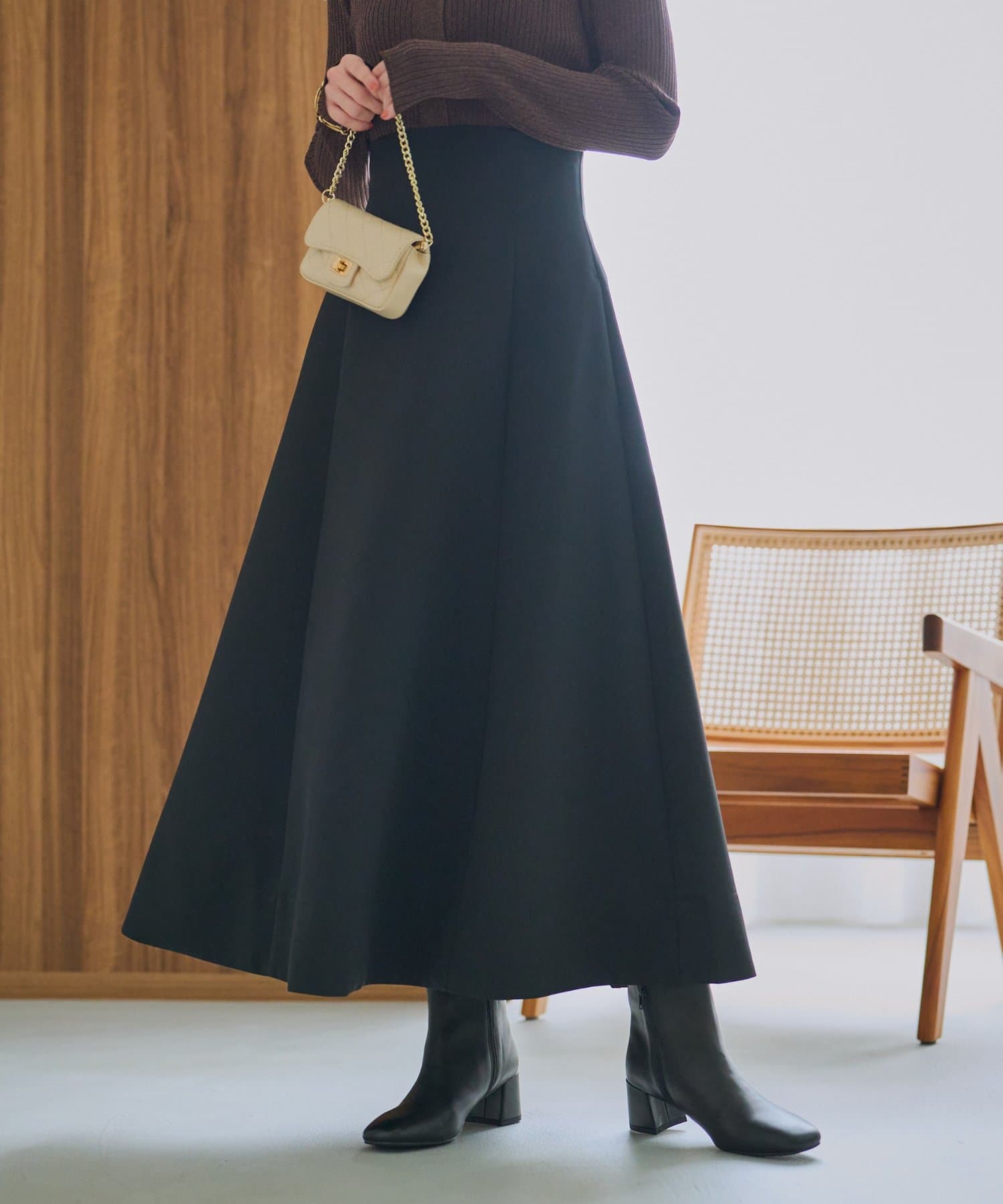 La boutique BonBon(ラブティックボンボン) ハイウエストフレアロングスカート