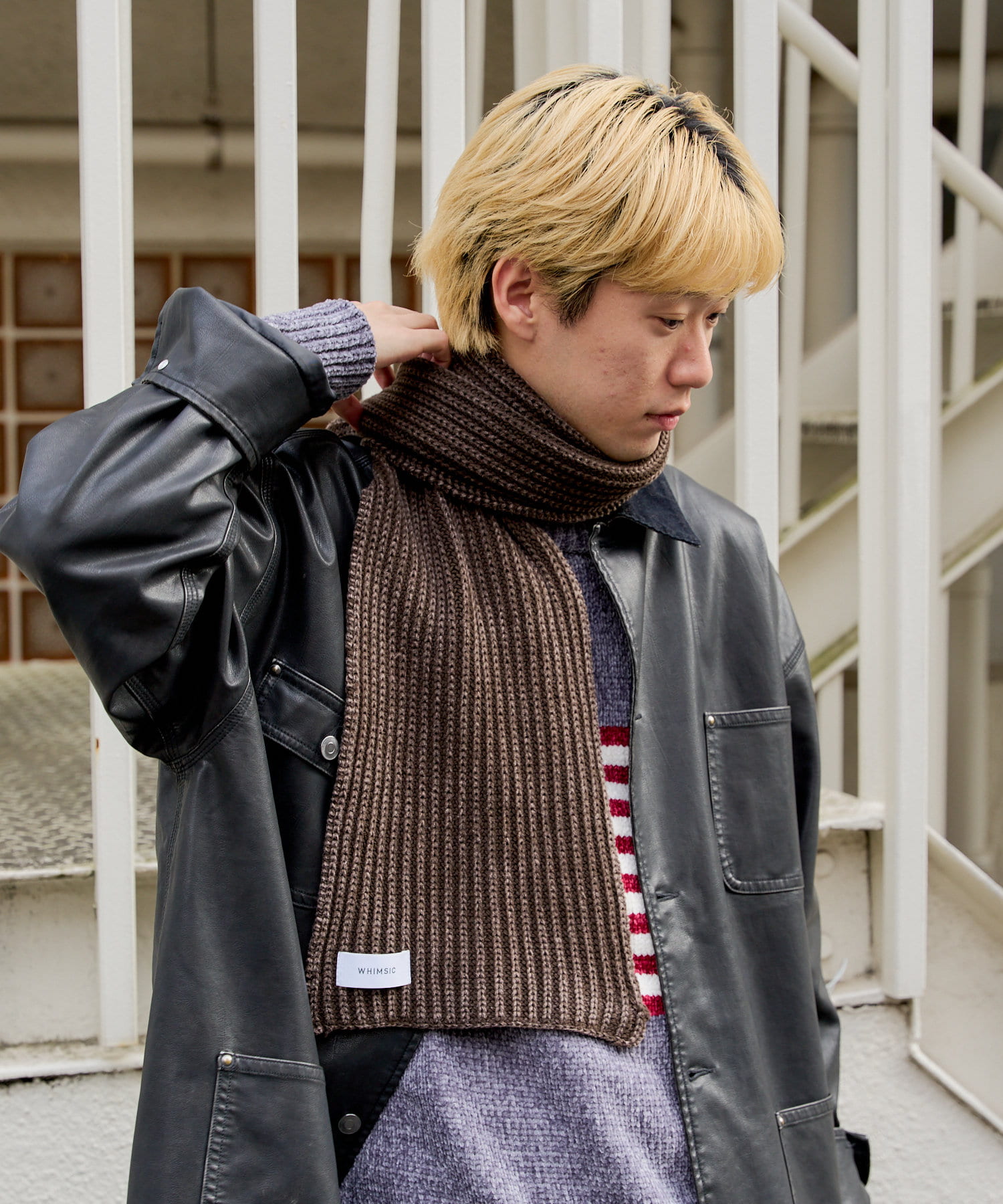OUTLET(アウトレット) 【Kastane】サンフェードニットマフラー