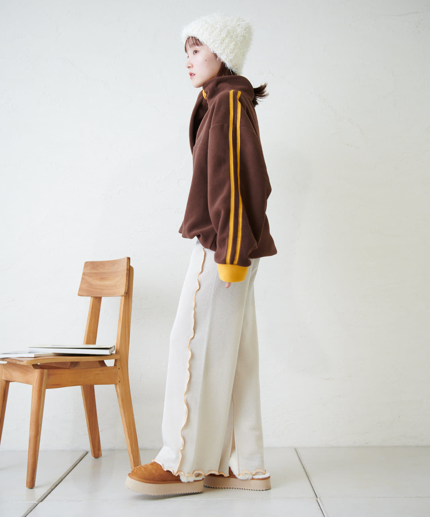 OUTLET(アウトレット) 【w closet】フリルラメパンツ