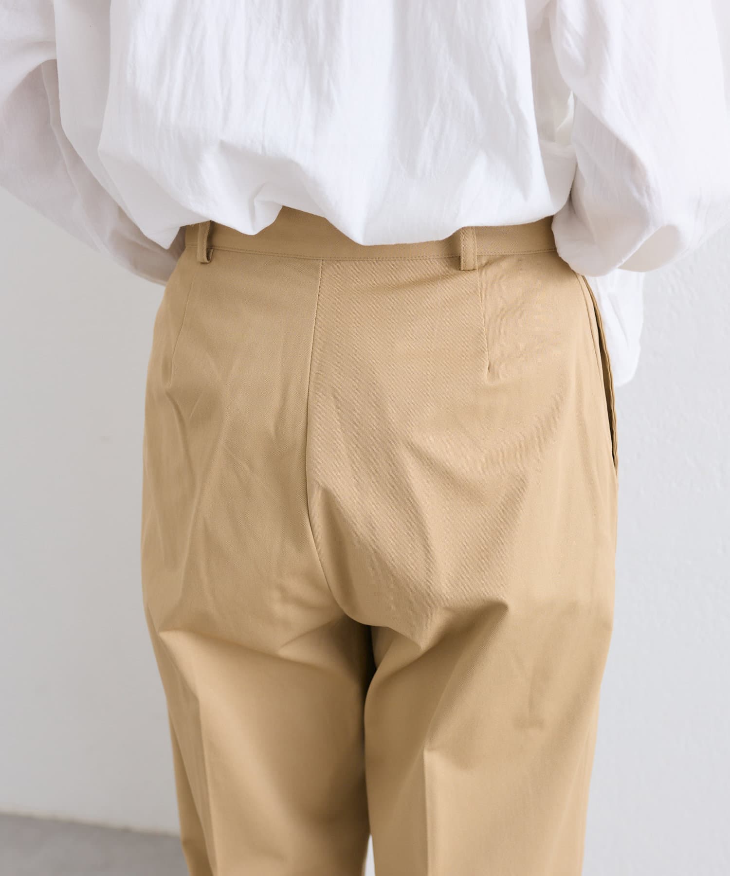 OUTLET(アウトレット) 【w closet】配色ステッチターンバックパンツ