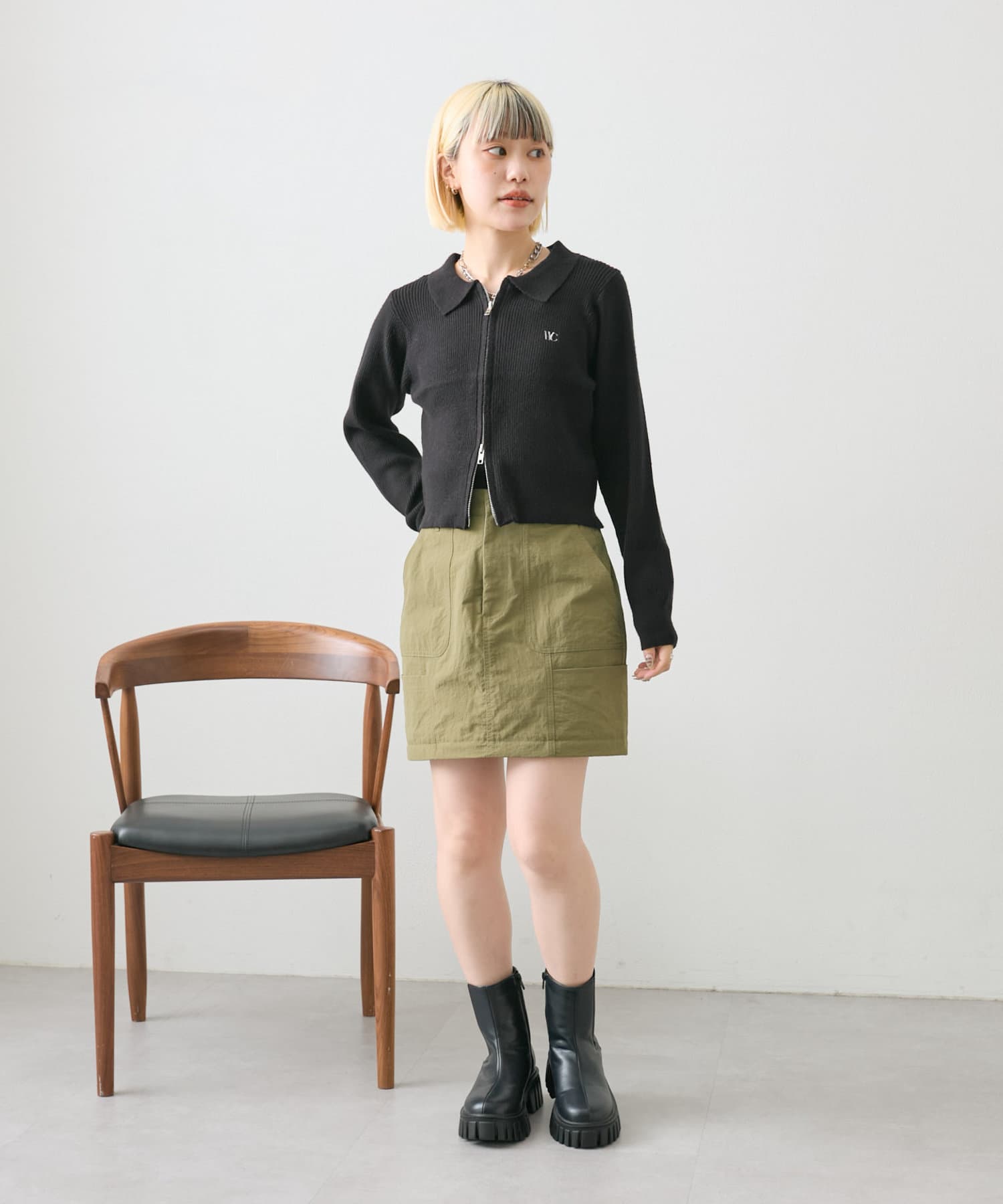 OUTLET(アウトレット) 【w closet】マルチWAYカーゴスカート