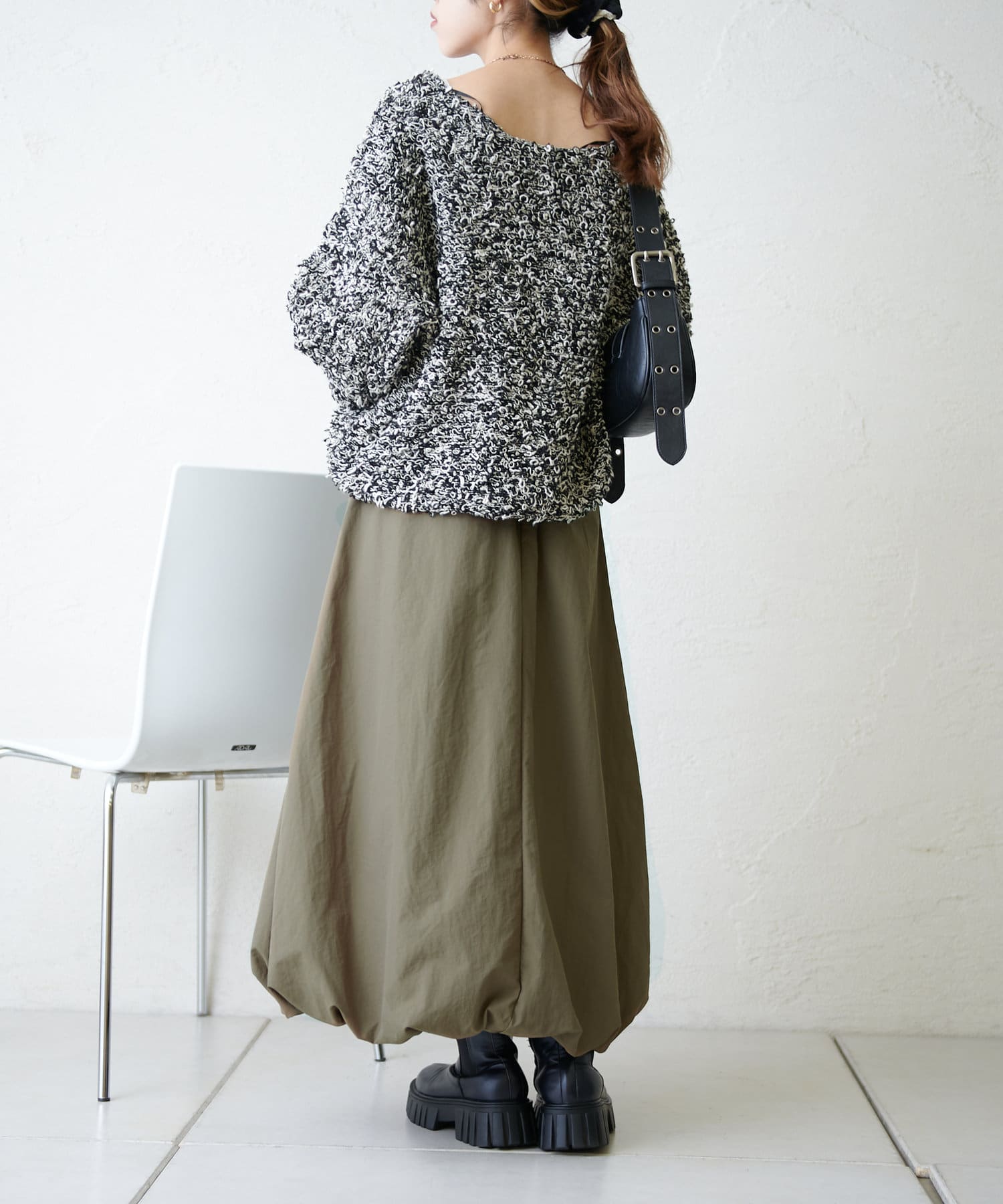 OUTLET(アウトレット) 【w closet】MIXループニットプルオーバー