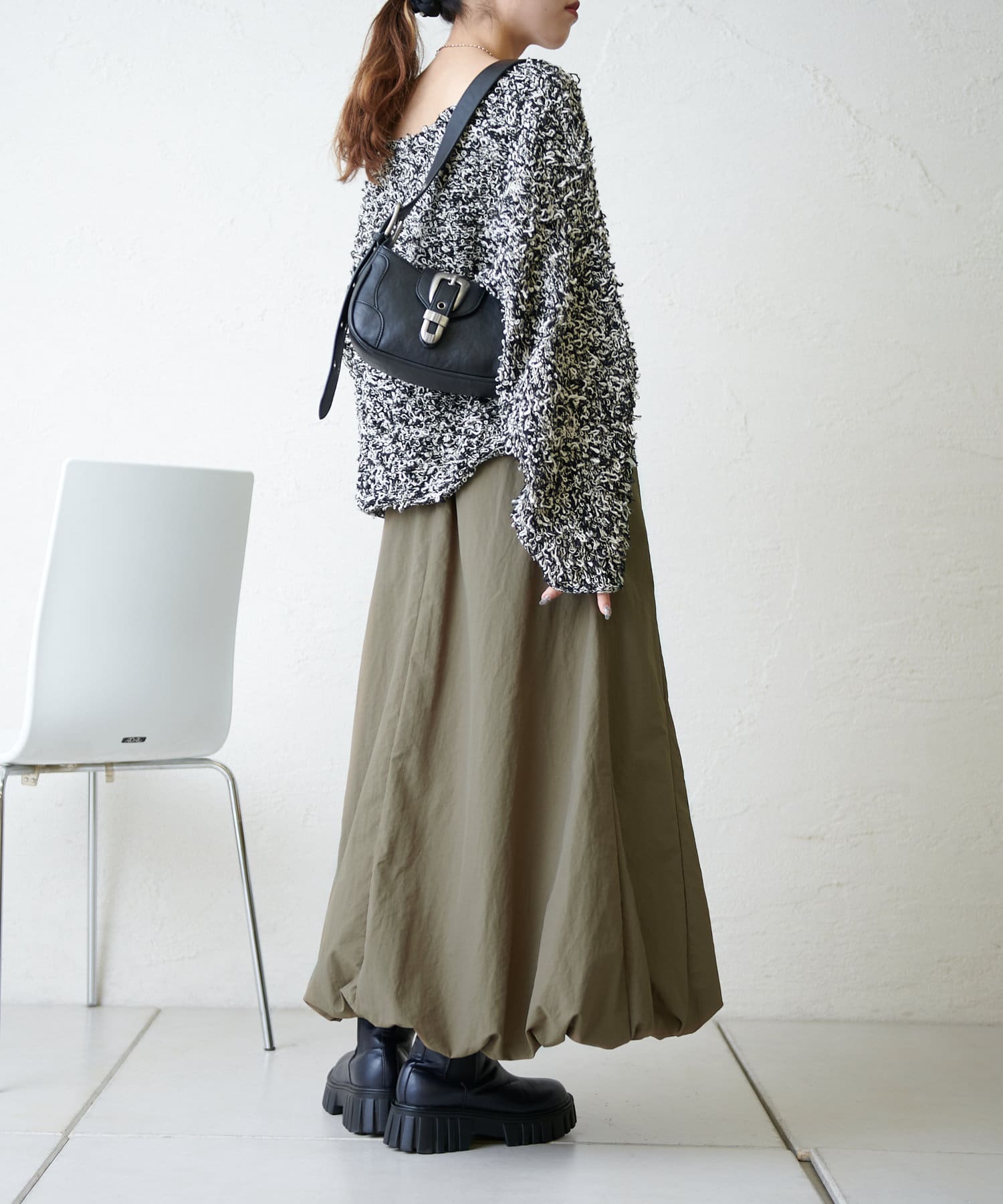 OUTLET(アウトレット) 【w closet】MIXループニットプルオーバー