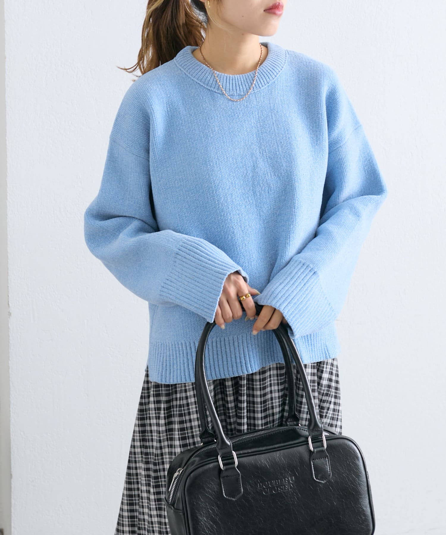 w closet】配色モールニットプルオーバー | OUTLET(アウトレット