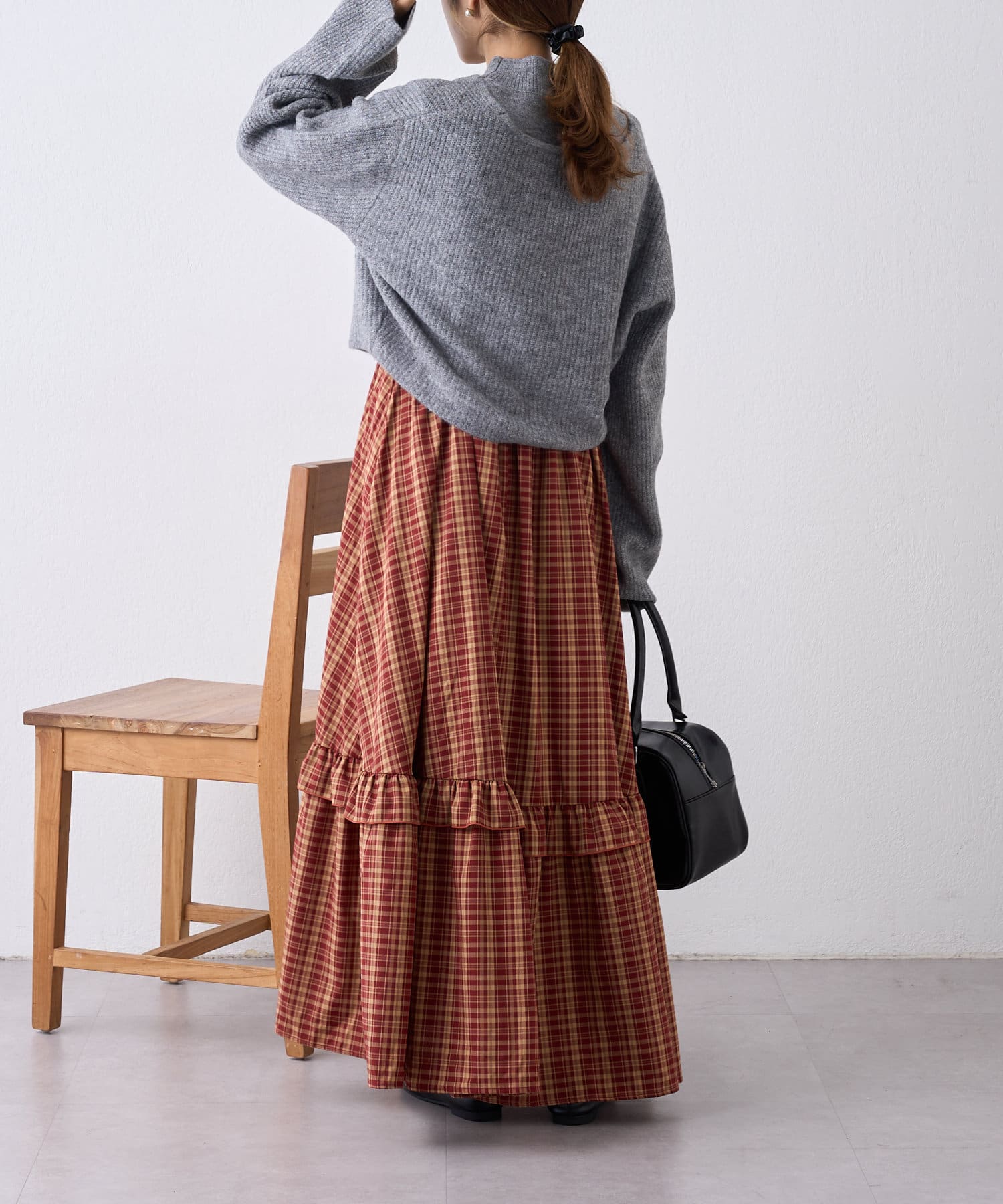 OUTLET(アウトレット) 【w closet】前リボンニットカーディガンSET