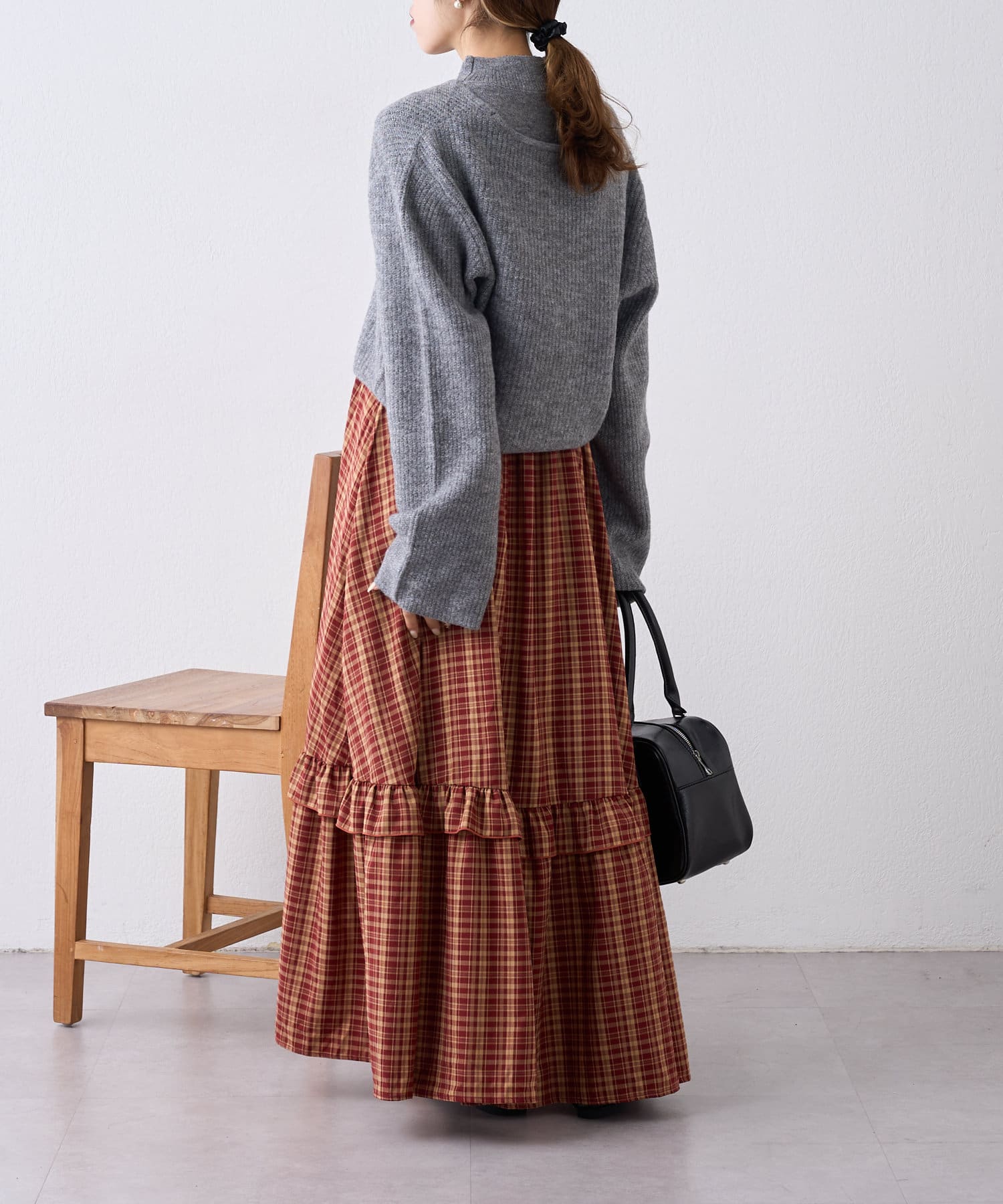 OUTLET(アウトレット) 【w closet】前リボンニットカーディガンSET