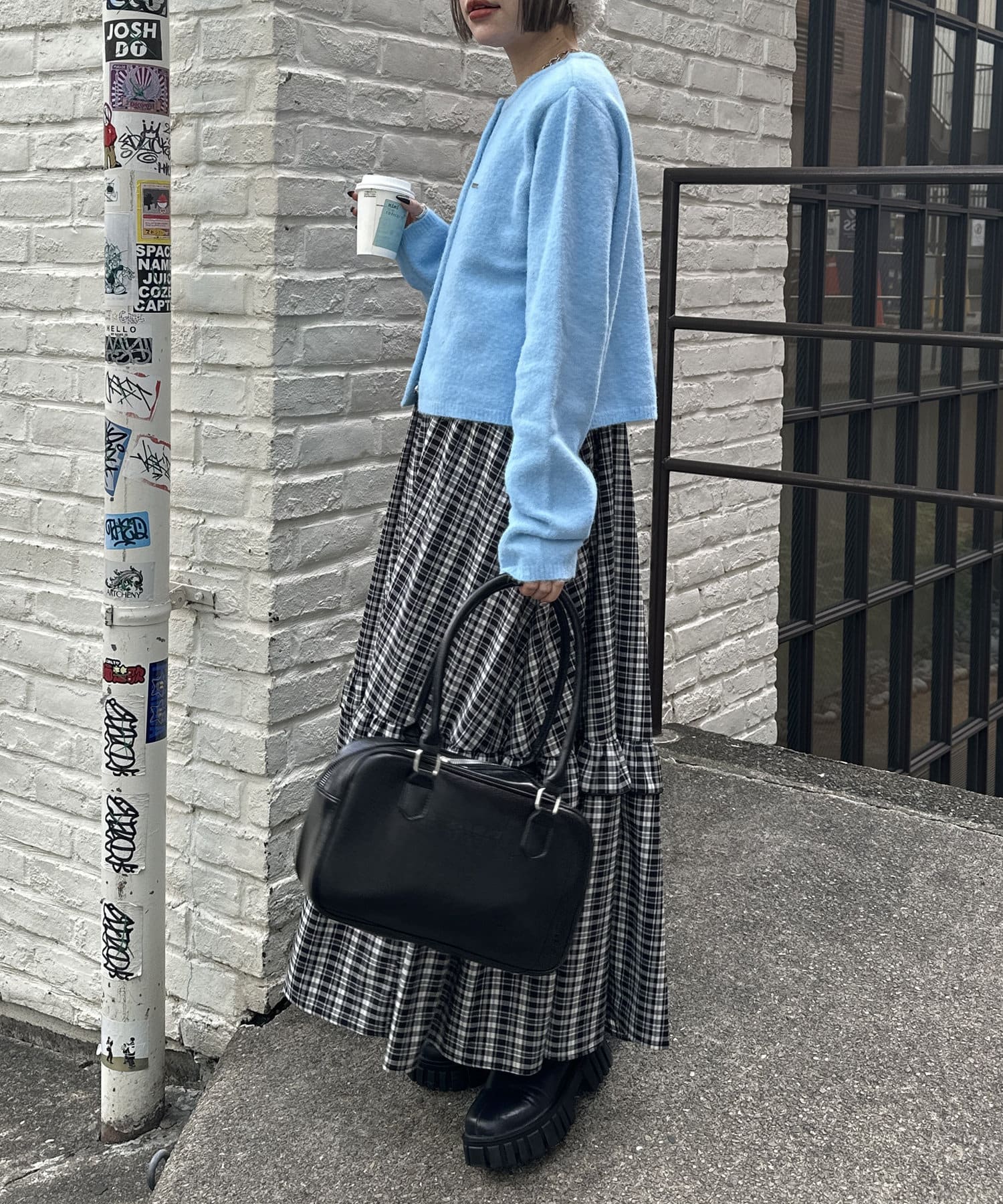 OUTLET(アウトレット) 【w closet】ロゴプレートニットカーディガン