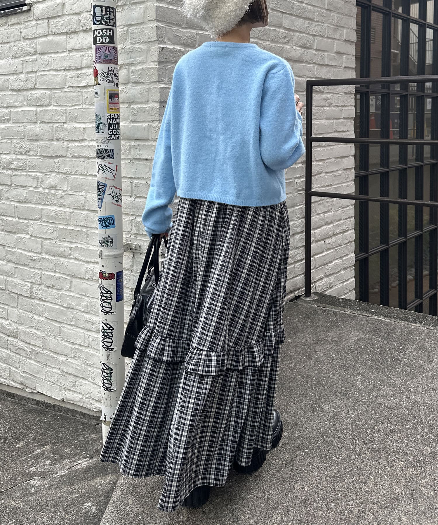 OUTLET(アウトレット) 【w closet】ロゴプレートニットカーディガン