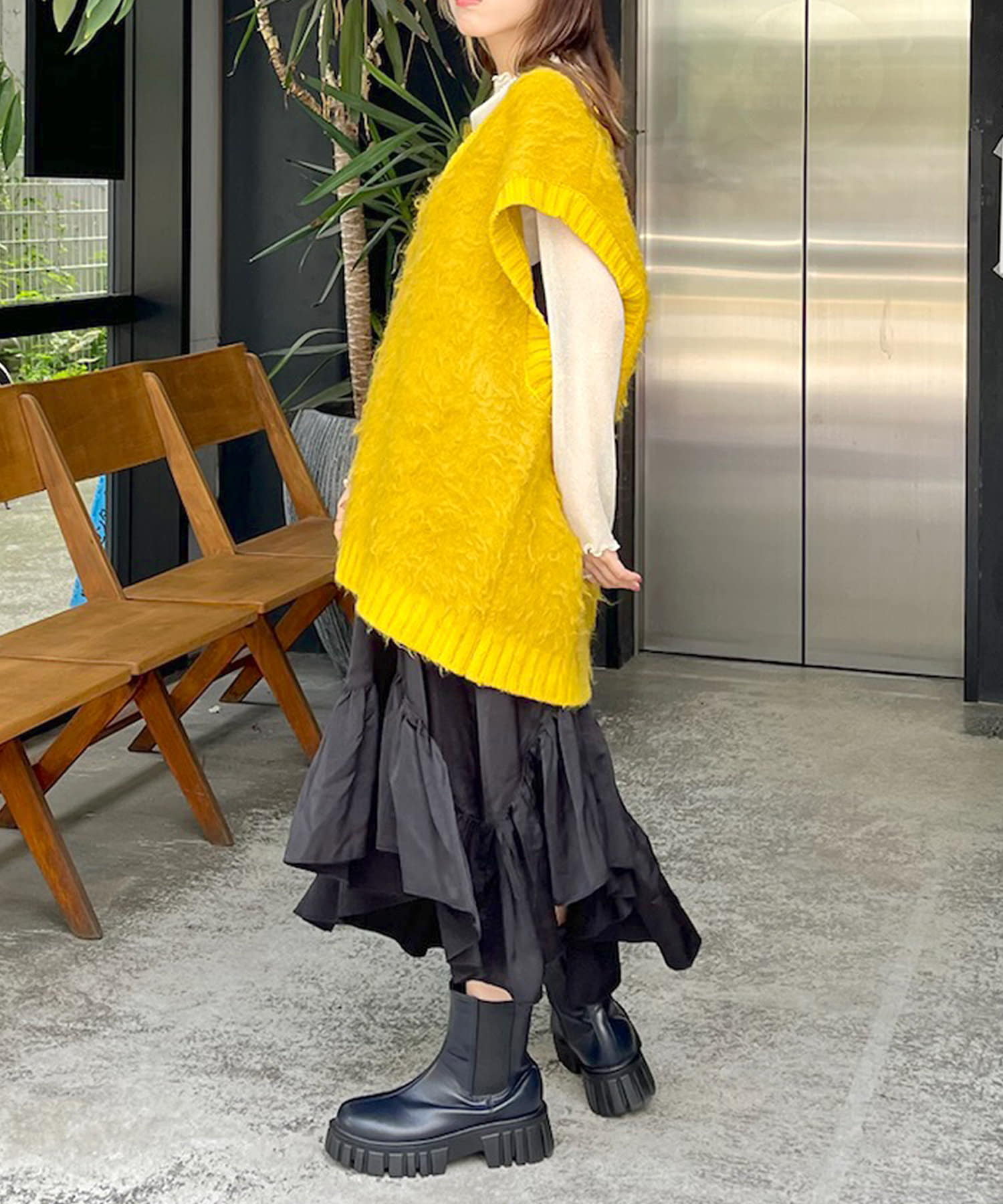 OUTLET(アウトレット) 【w closet】イレヘムキャミワンピース