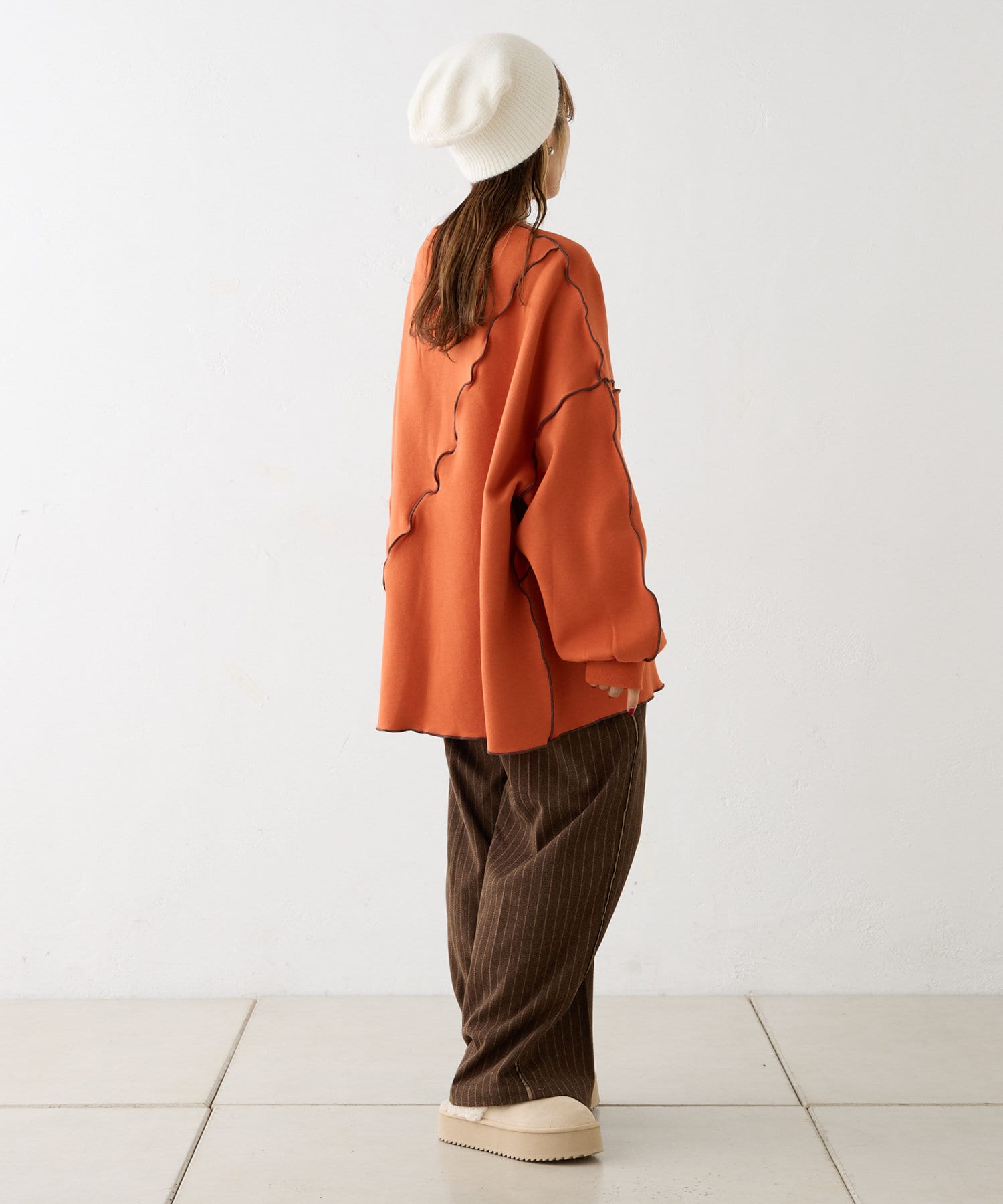 OUTLET(アウトレット) 【w closet】メロウ配色ロゴスウェット