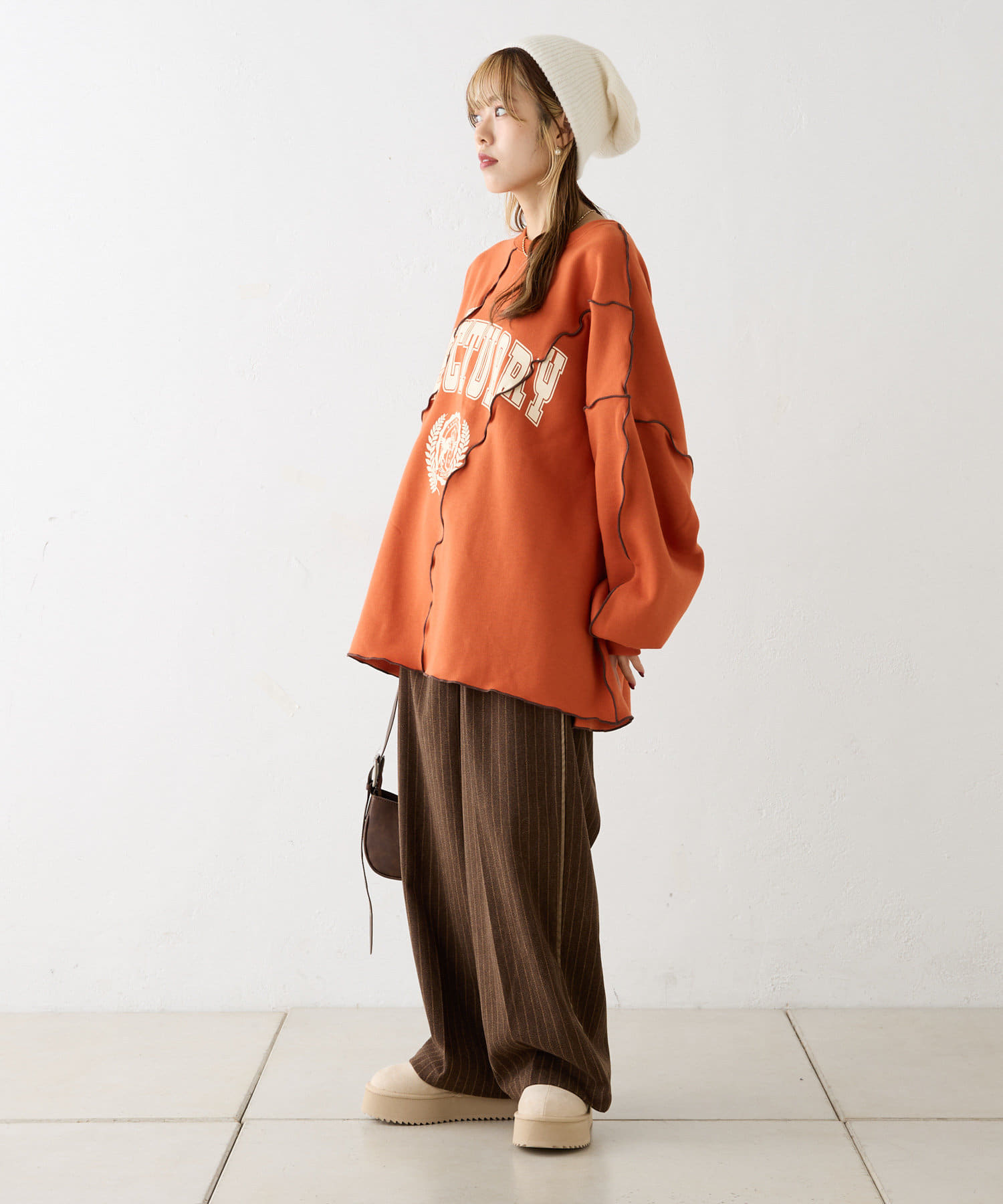 OUTLET(アウトレット) 【w closet】メロウ配色ロゴスウェット