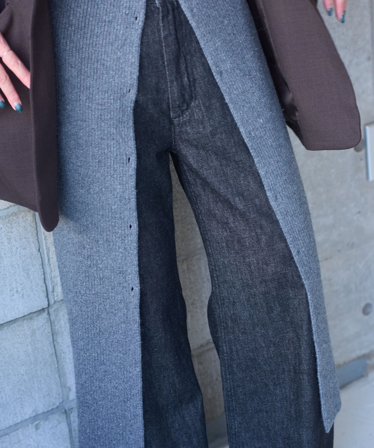 OUTLET(アウトレット) 【Pasterip】Lambs wool stole vest