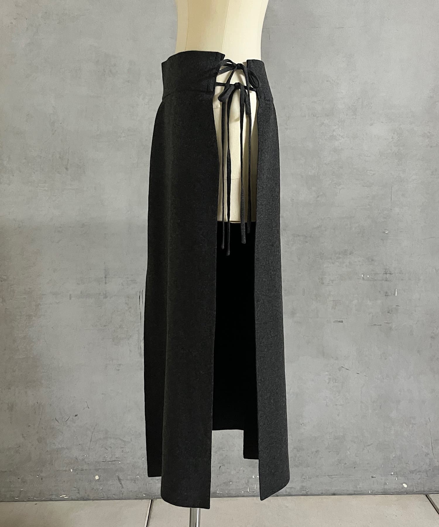 OUTLET(アウトレット) 【Pasterip】Wool high-slit wrap sk