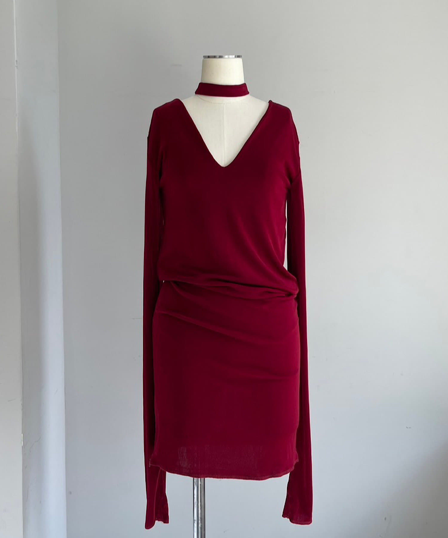 OUTLET(アウトレット) 【Pasterip】Sheer rib tie tunic