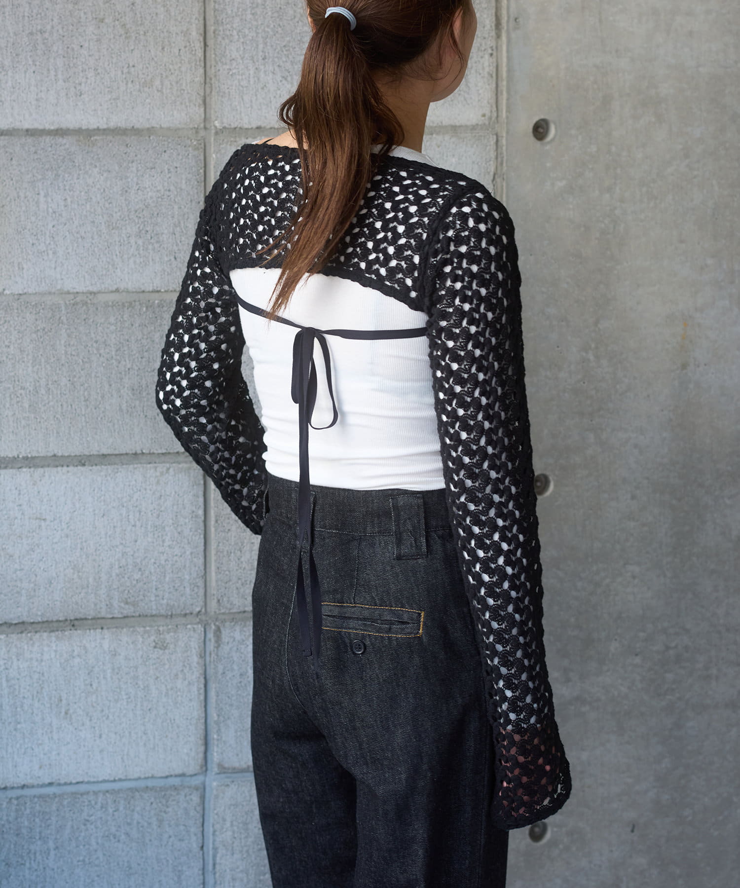 OUTLET(アウトレット) 【Pasterip】Crochet lace arm cover bolero