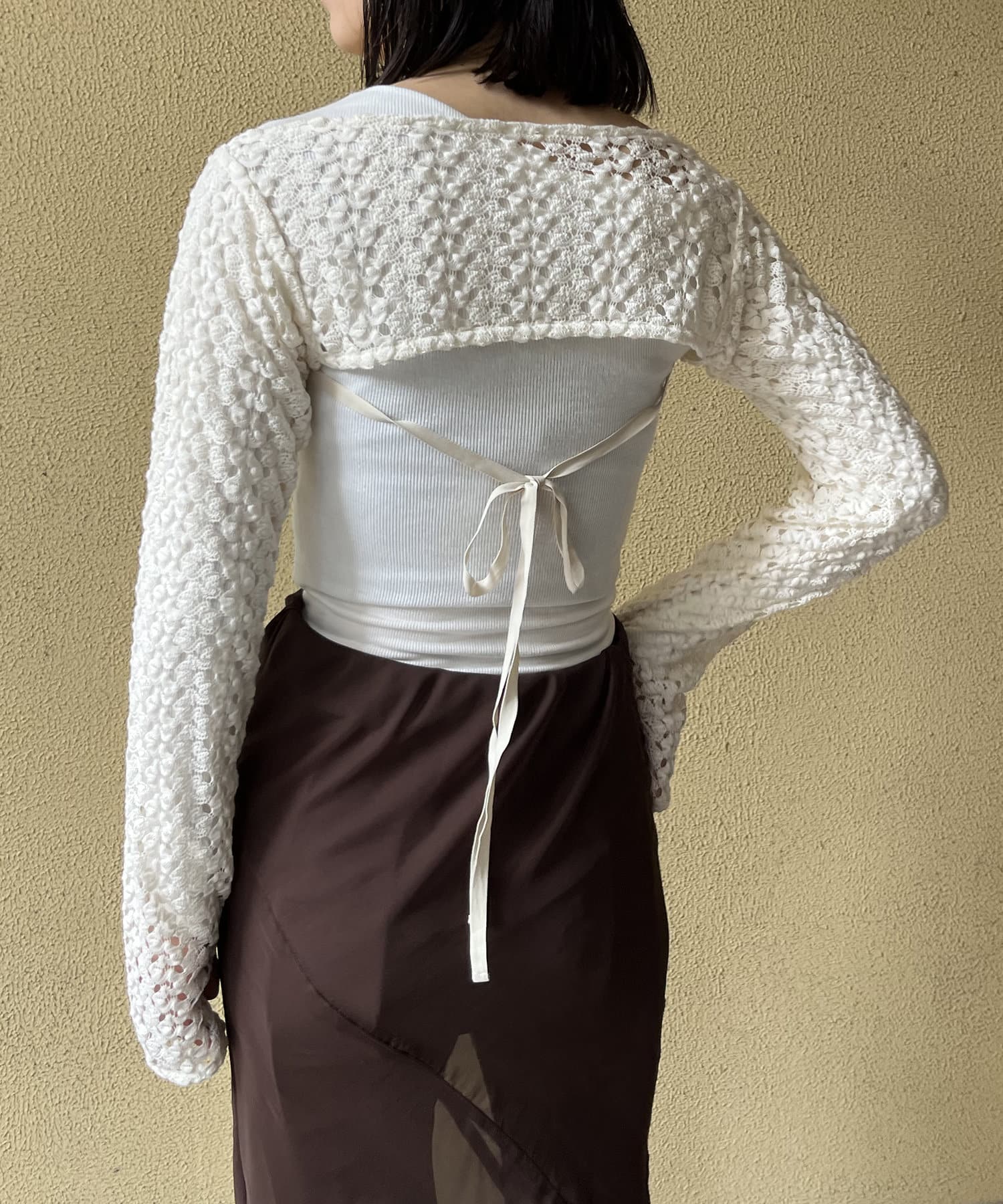 OUTLET(アウトレット) 【Pasterip】Crochet lace arm cover bolero