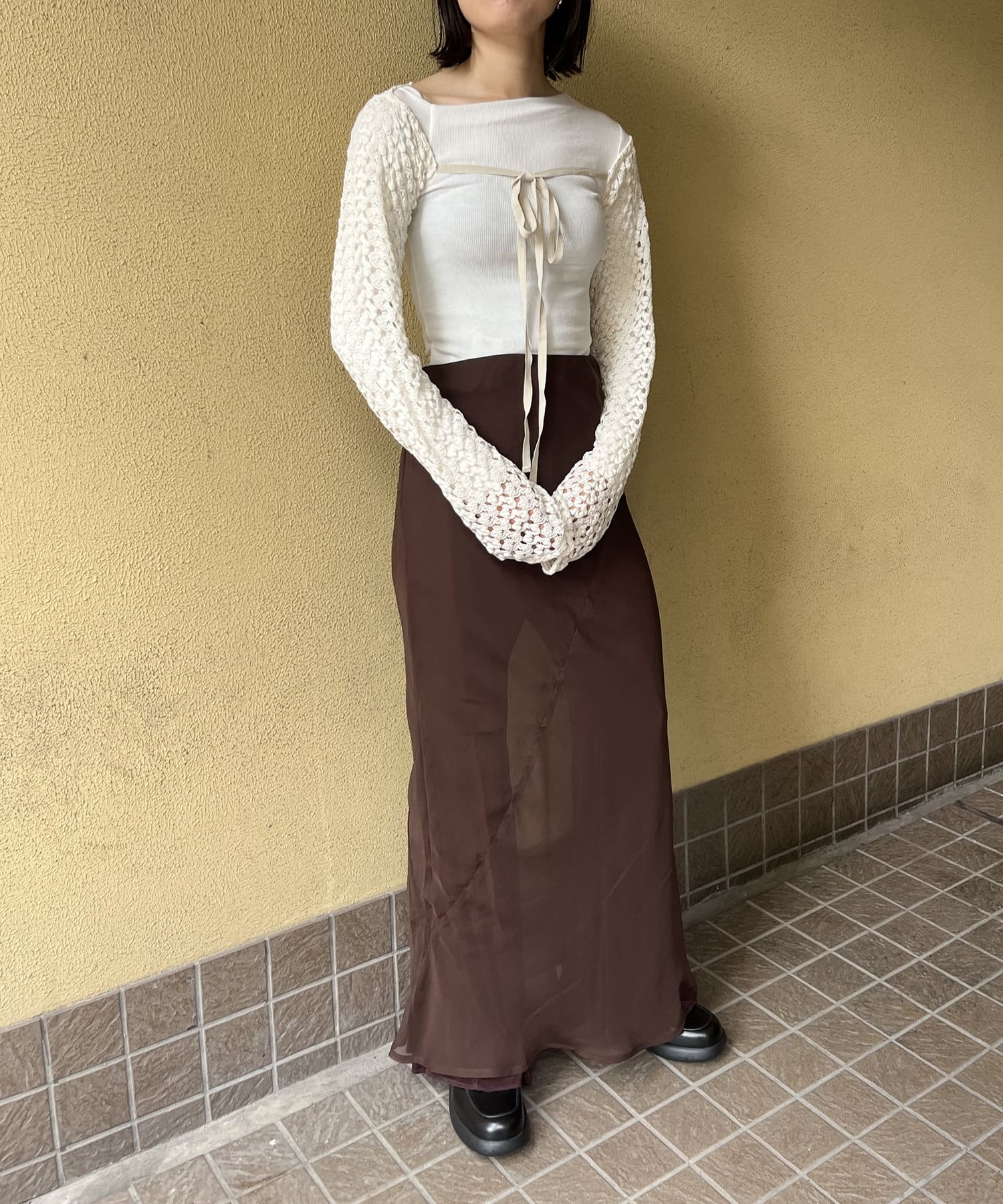 OUTLET(アウトレット) 【Pasterip】Crochet lace arm cover bolero
