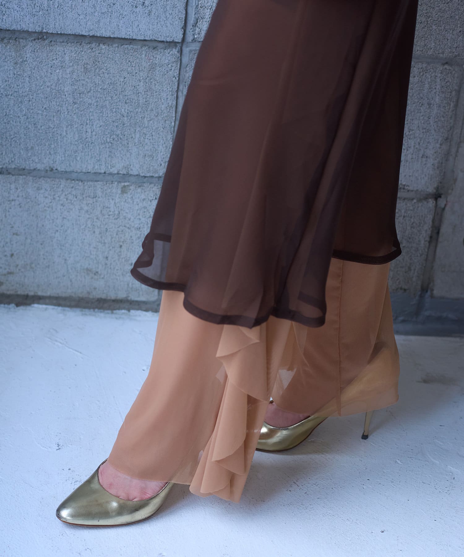 スカート Pasterip sheer middle layeringskirt Women Lace Skirt Y2k Skirt Coverup Skirt See Through Lace