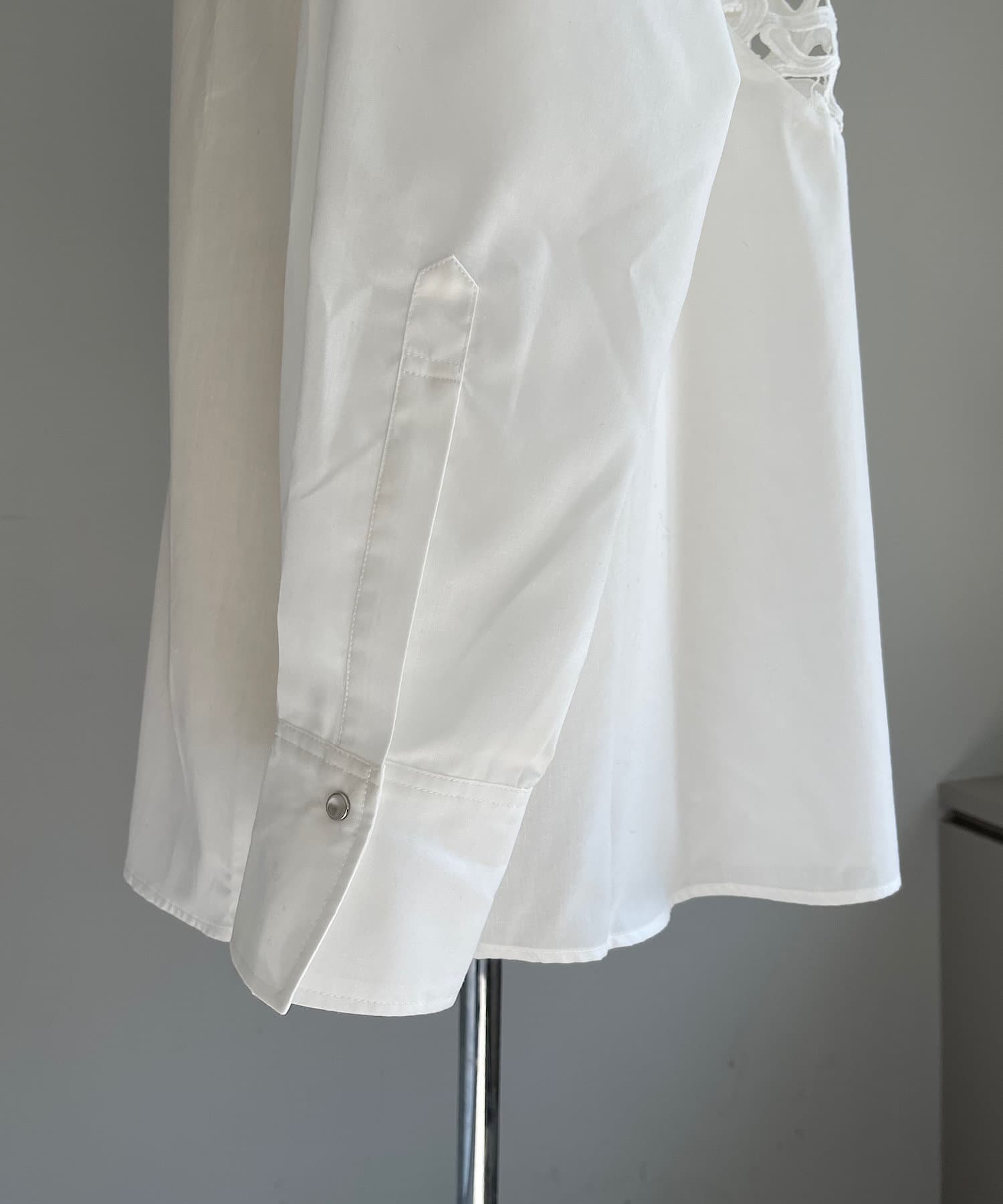OUTLET(アウトレット) 【Pasterip】Battenberg lace western shirt