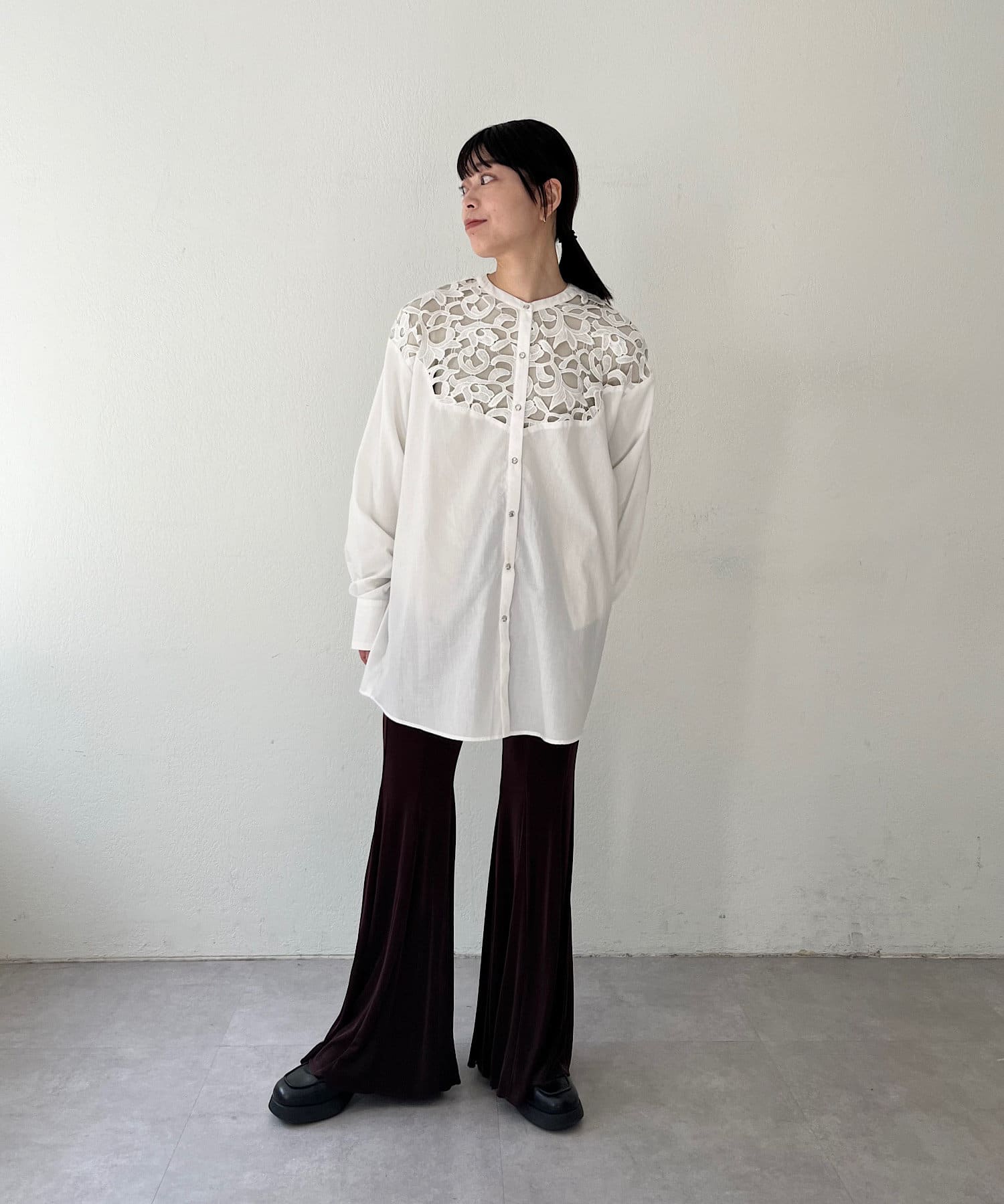 Pasterip】Battenberg lace western shirt | OUTLET(アウトレット