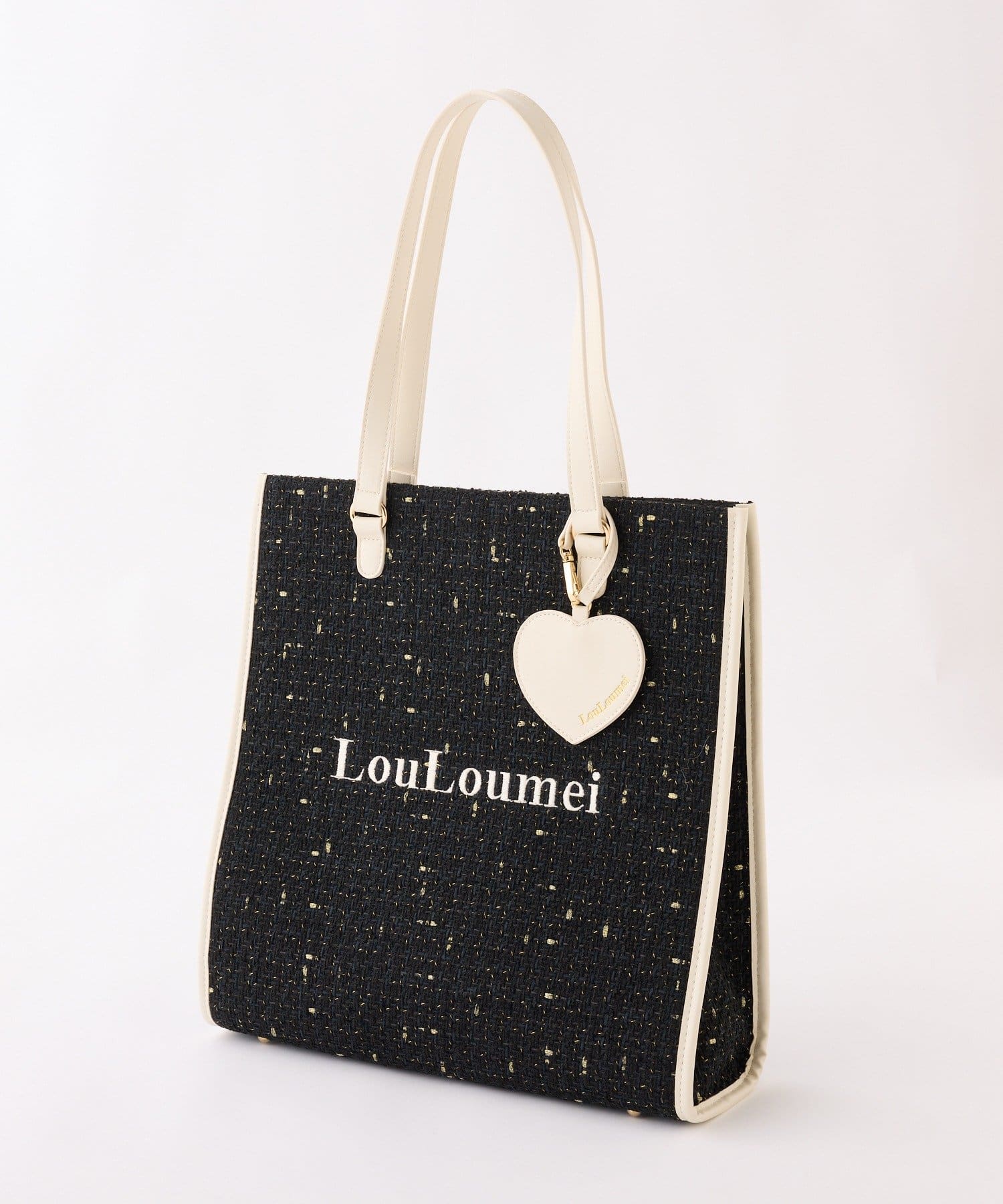【LouLoumei】ハートチャーム付きトートバッグ 新色発売【LouLoumei】3色展開／ハートチャーム付きトートバッグ