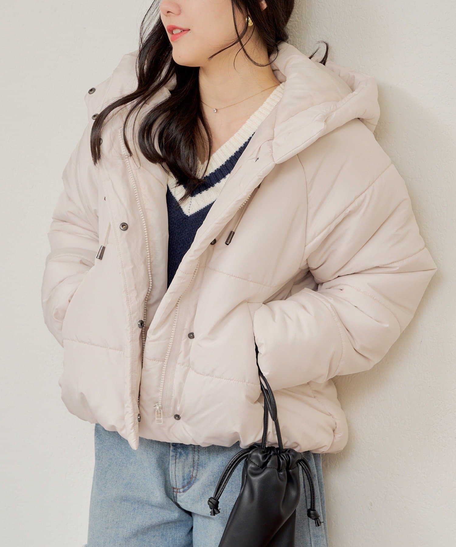 NICE CLAUP / OLIVE des OLIVE OUTLET(ナイスクラップ  / オリーブ デ オリーブ アウトレット) 【RMAF】中綿ショートブルゾン