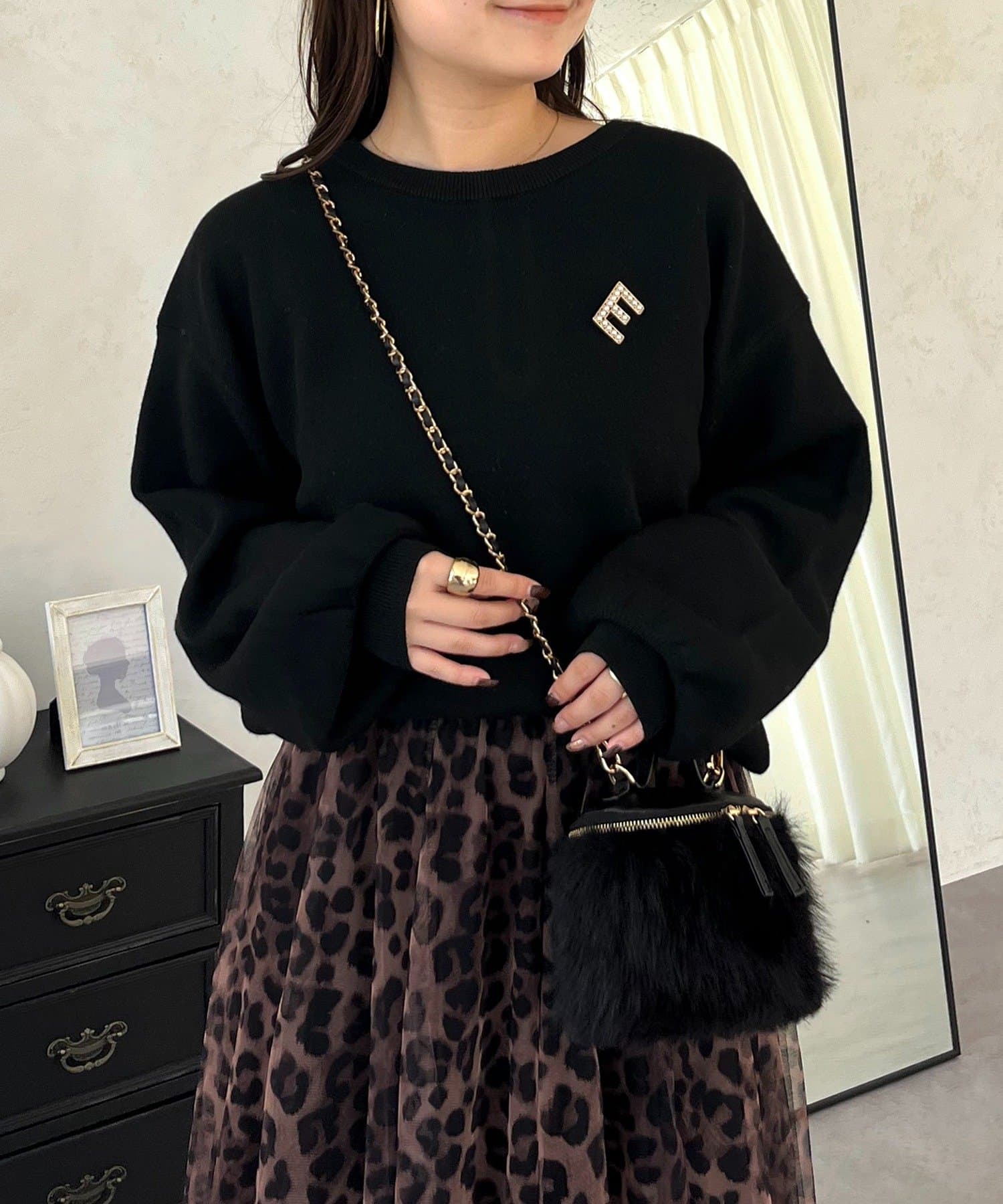 prose verse(プロズヴェール) バックジップスウェットライクニット