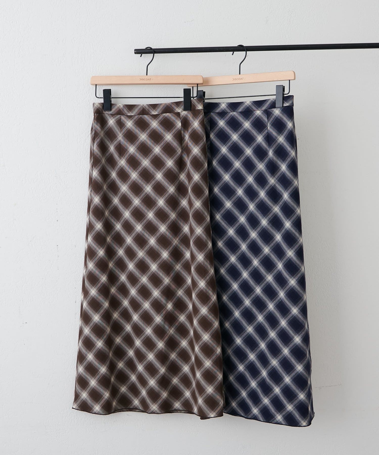 DISCOAT(ディスコート) 《追加決定！》【umm.】チェックロングスカート