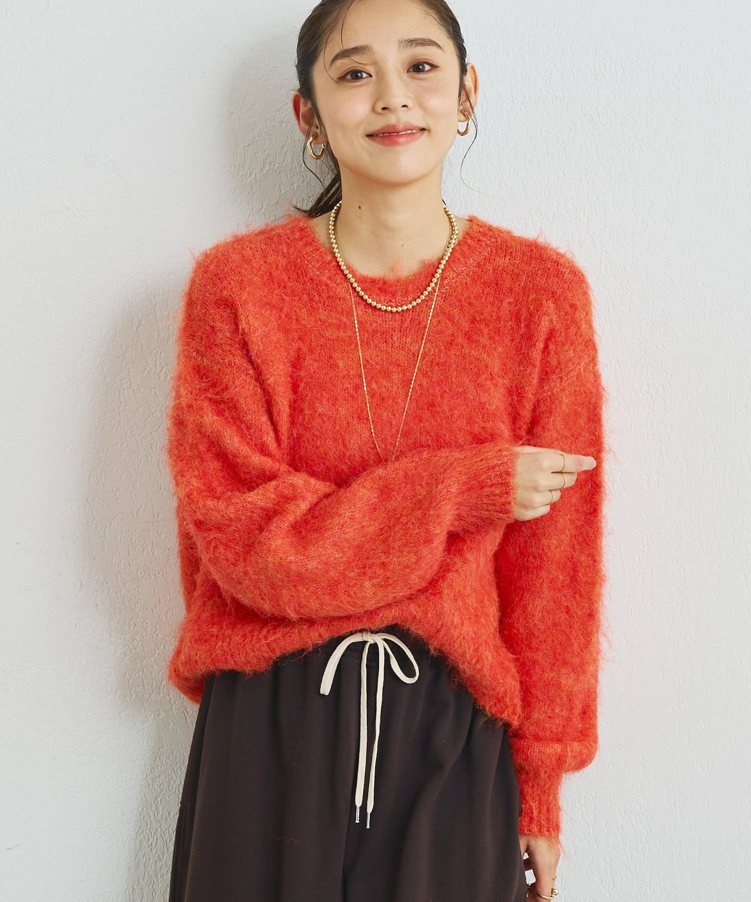 un dix cors(アンディコール) 《上品なムードに◎》ソフトシャギーW起毛プルオーバー