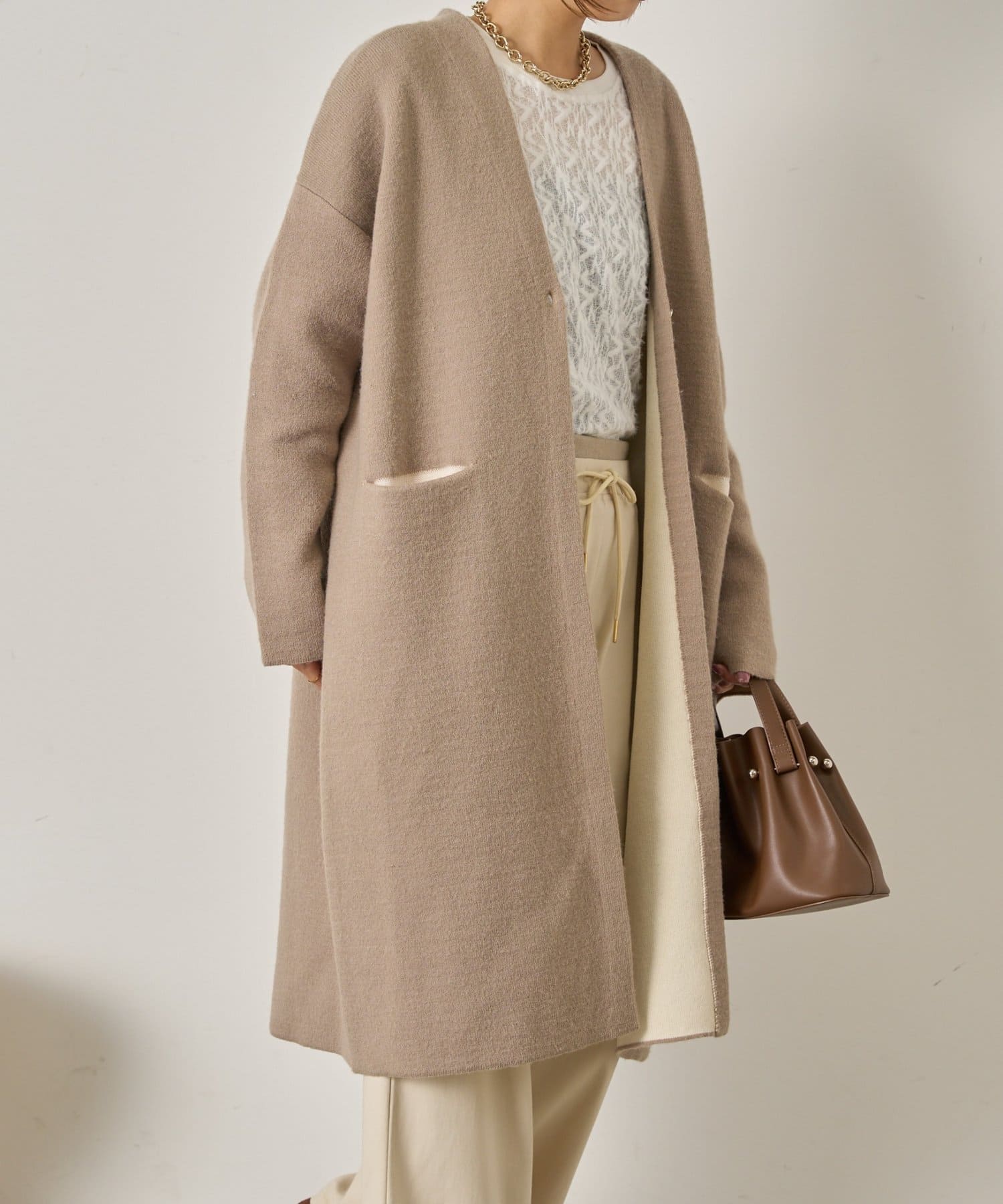 Jena　espace merveilleux(ジェナ　エスパスメルヴェイユ) Wフェイスロングコート