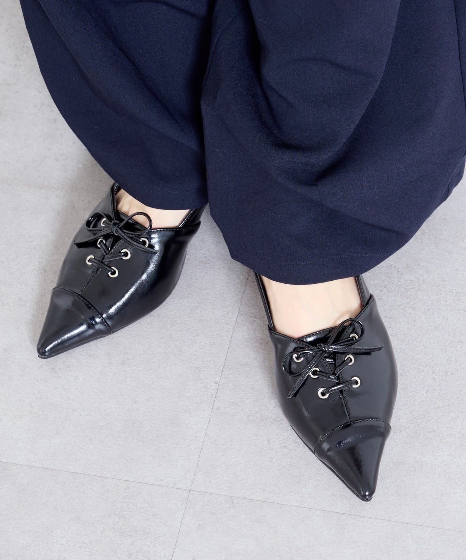 Kastane(カスタネ) レースアップトウパンプス